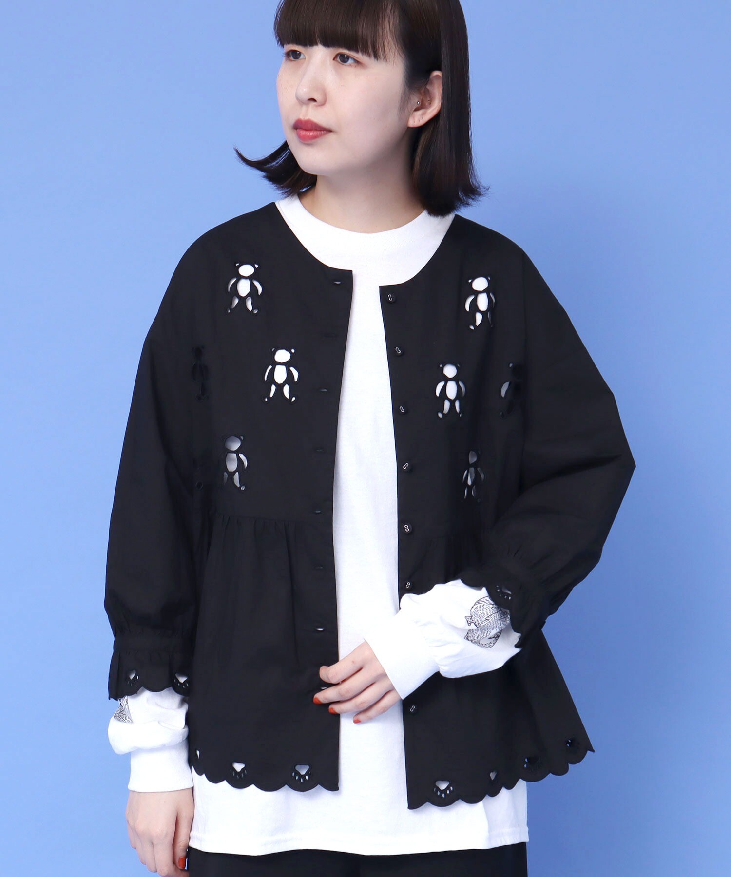 AMBIDEX Store △○BEARカットワーク ブラウス(F クロ): l'atelier du 