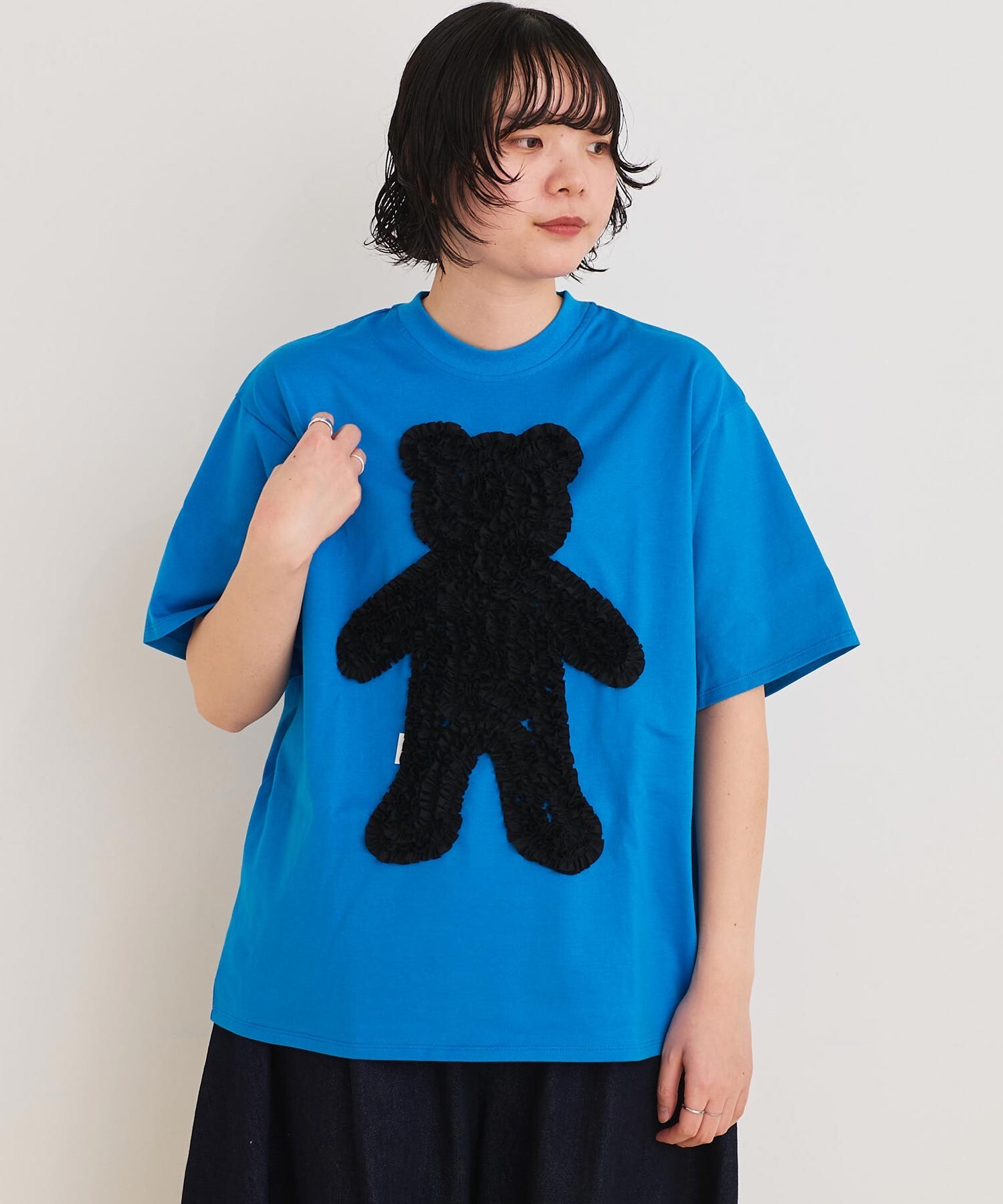 AMBIDEX Store △BEAR FRILL Tシャツ(F アオ): l'atelier du savon