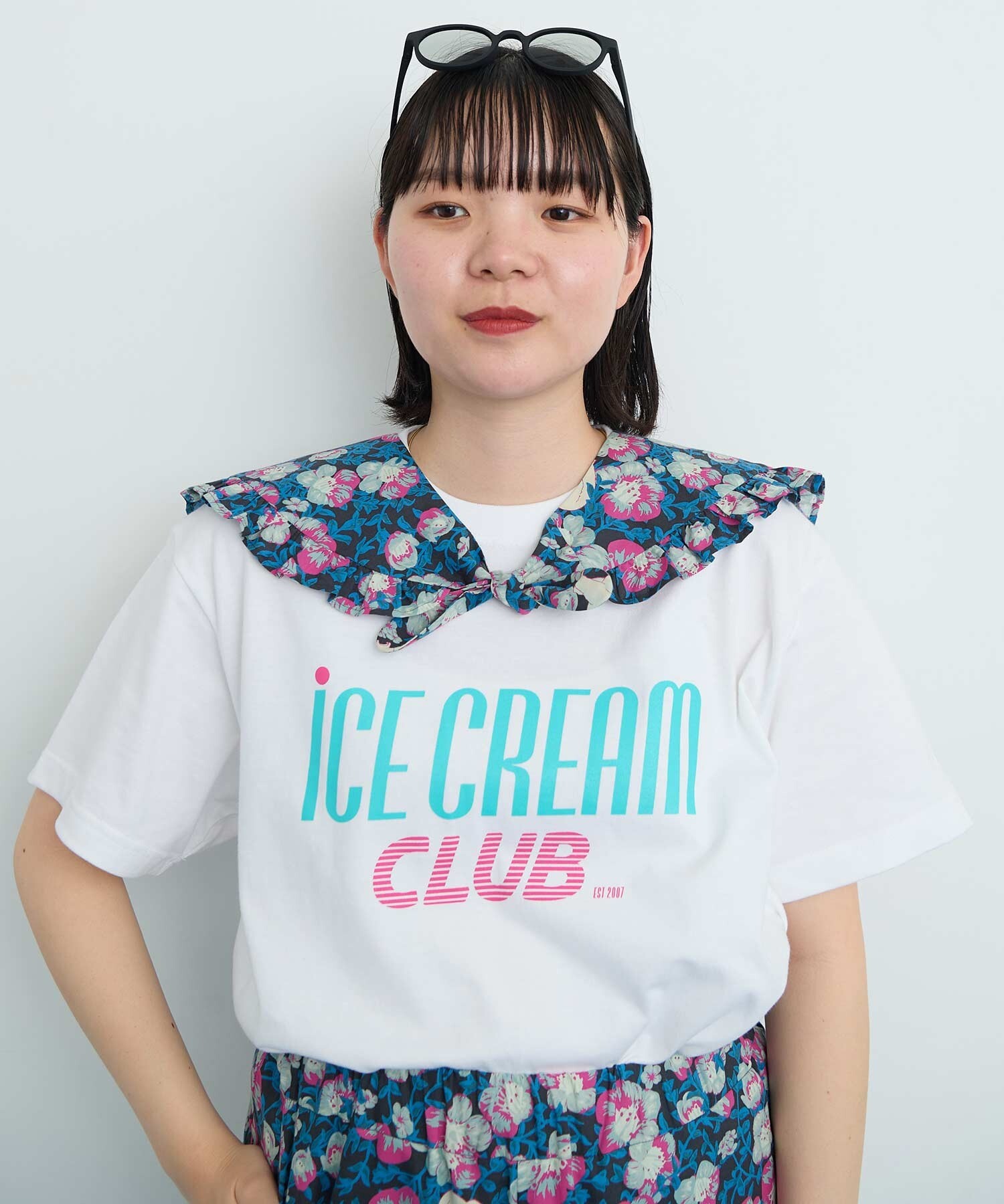 AMBIDEX Store ○Arctic Flower フリルスカーフ(F チャコールグレー