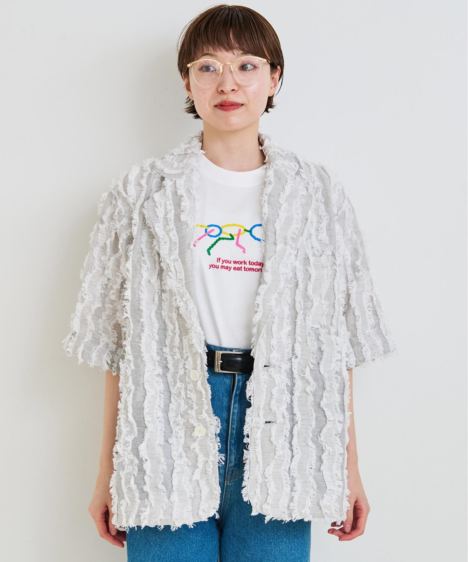 AMBIDEX Store ○WAVE CUT ジャカード ジャケット(F グレー): l AMBIDEX Store ○WAVE CUT ジャカード ジャケット(F グレー): l
