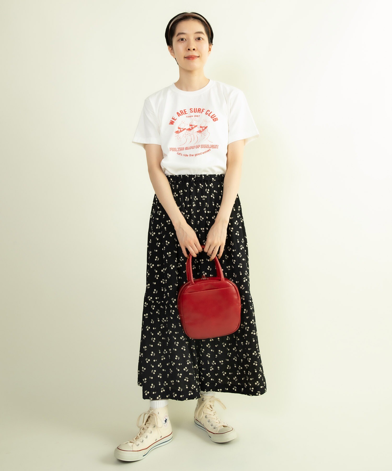 AMBIDEX Store ○16/-天竺 サーフクラブプリントTシャツ(F アカ