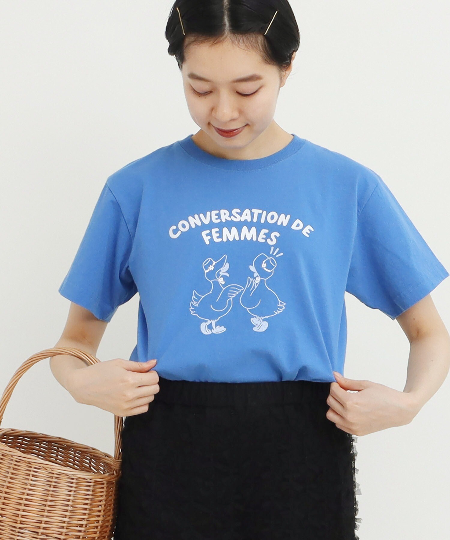 AMBIDEX Store △○アヒルの会議プリント ミニTシャツ(F