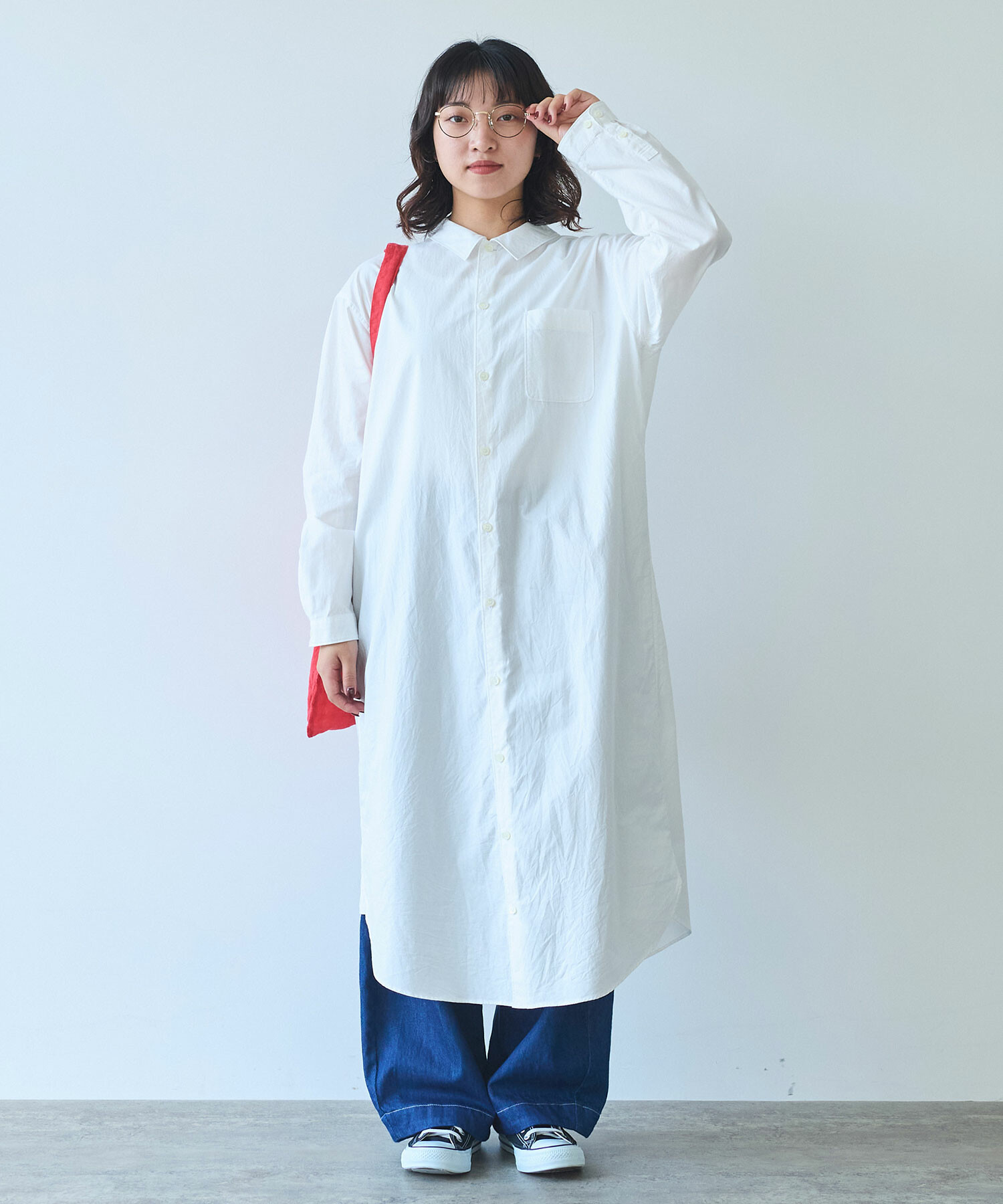 AMBIDEX Store ○〇 オックスフォード basic シャツワンピース(F