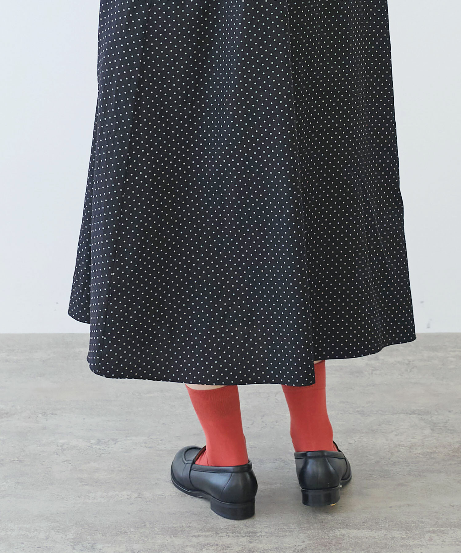 AMBIDEX Store ○ キュプラ ルナファー ドット プリント ケープ襟