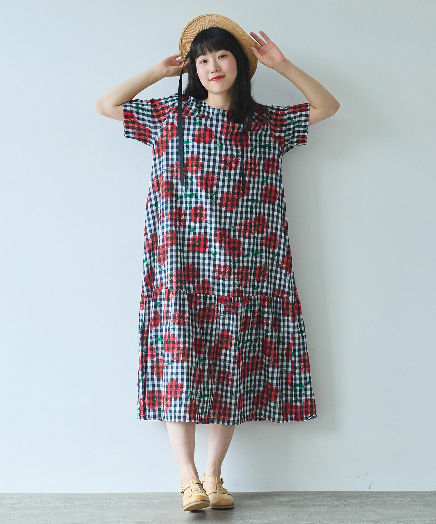 ワンピース PoplinBotanical PrintSleeveless Ballon ワンピース PoplinBotanical PrintSleeveless Ballon