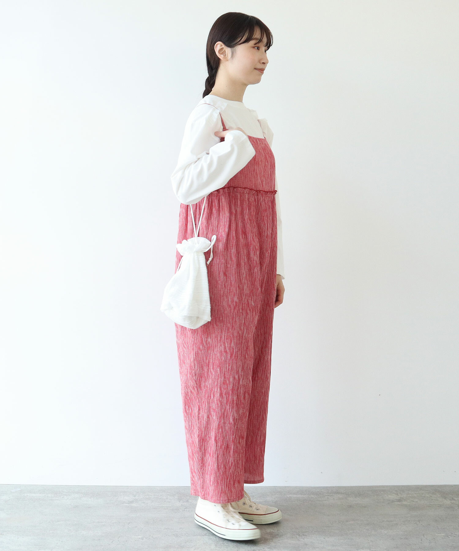 AMBIDEX Store 〇 mini gingham サロペット(F アオ): bulle de savon