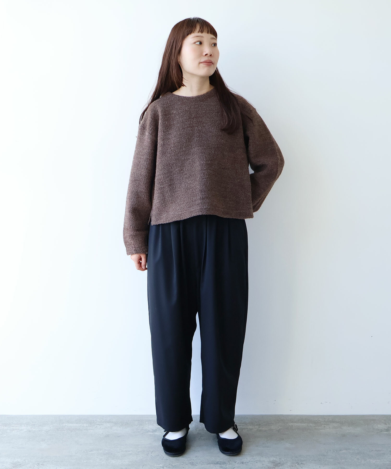 AMBIDEX Store 〇 2 / 80 TWツイル タックパンツ(F クロ): bulle de savon