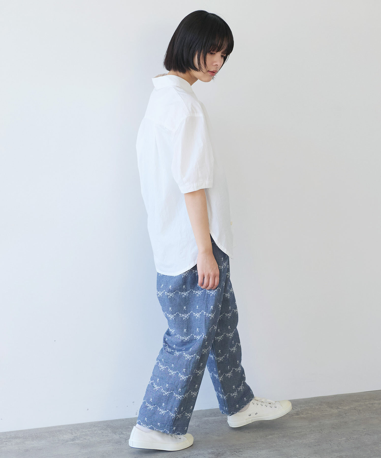AMBIDEX Store 【予約販売】〇 デニム調 hana ジャカード パンツ AMBIDEX Store 【予約販売】〇 デニム調 hana ジャカード パンツ