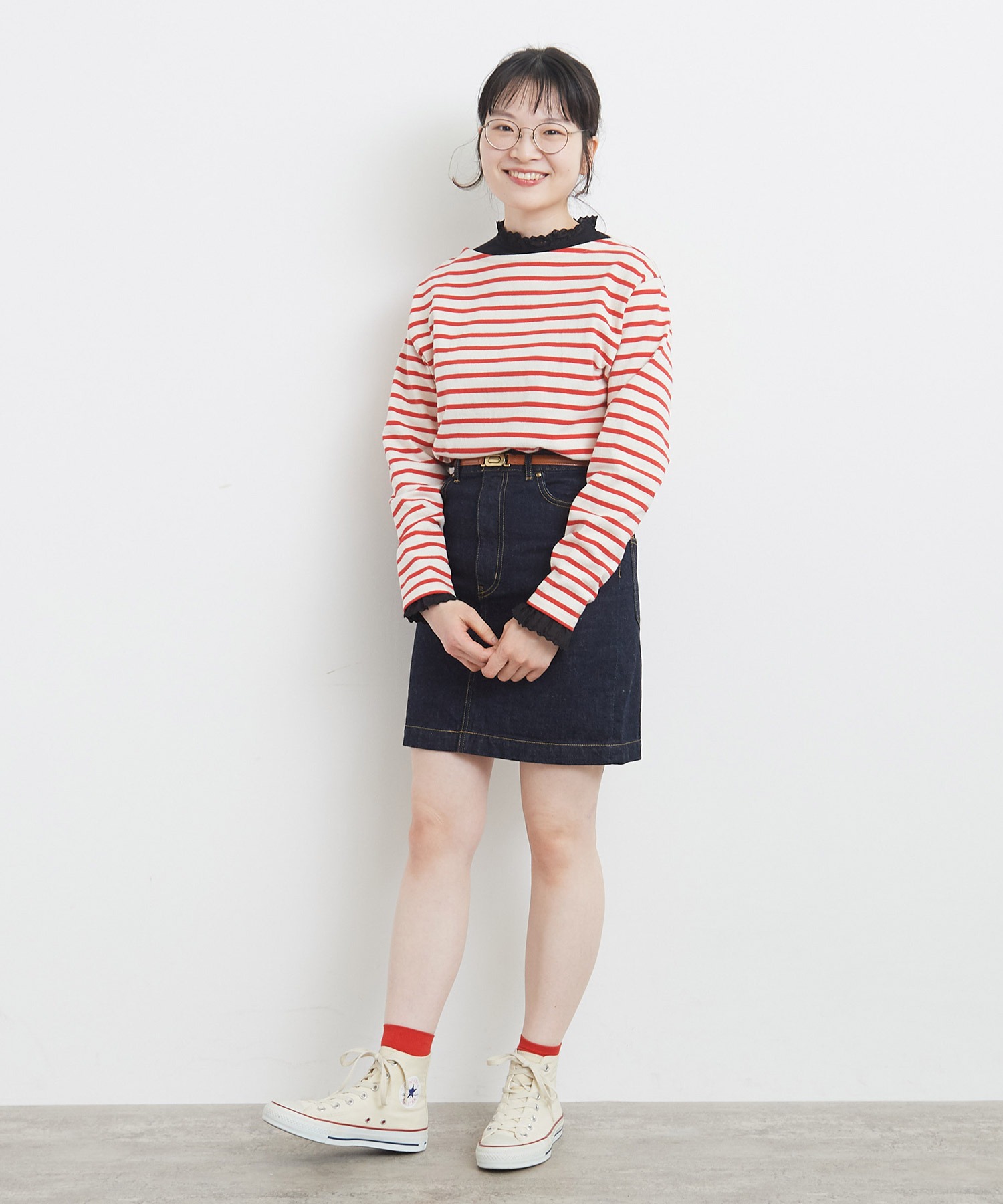 AMBIDEX Store △○11.36OZムラ糸デニム ミニスカート(36 コン): CHILD