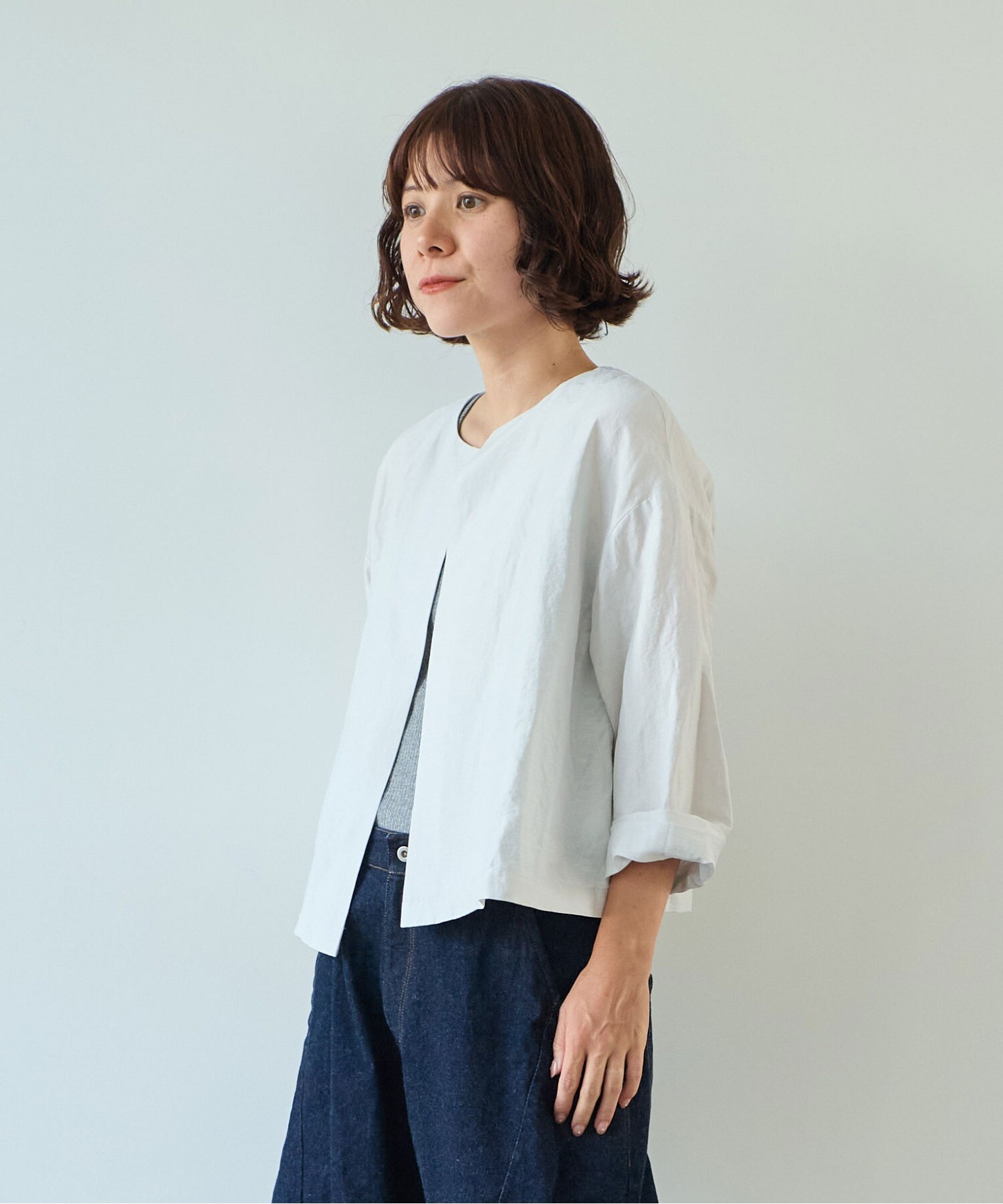 ブラウス シャツ Vis/L/Ny Sheer haori ブラウス レディース AMBIDEX Store Vis/L/Ny Sheer haori ブラウス(F グレー): yuni