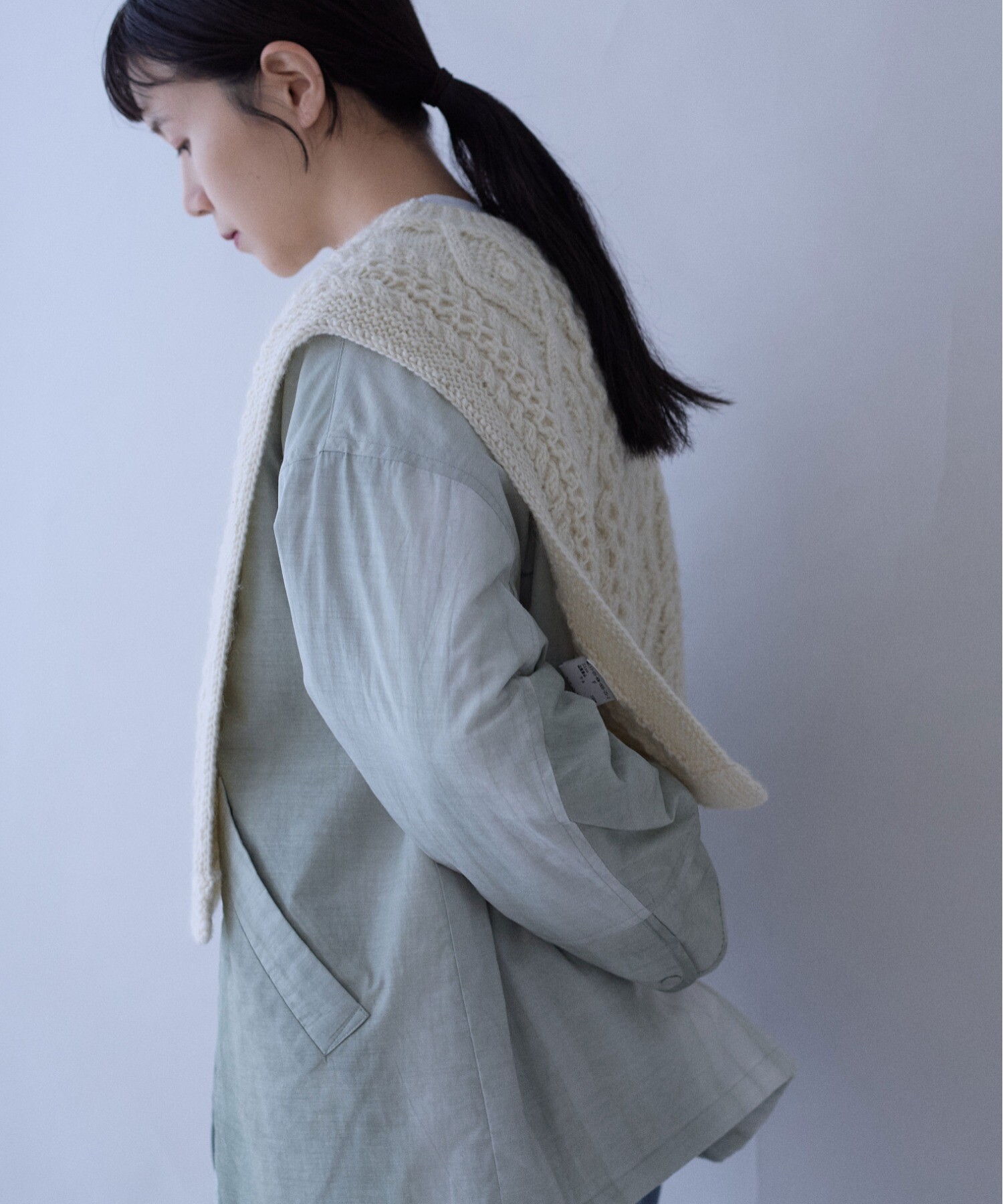 AMBIDEX Store 【予約販売】○ネパールハンドニット ベスト (F シロ): yuni