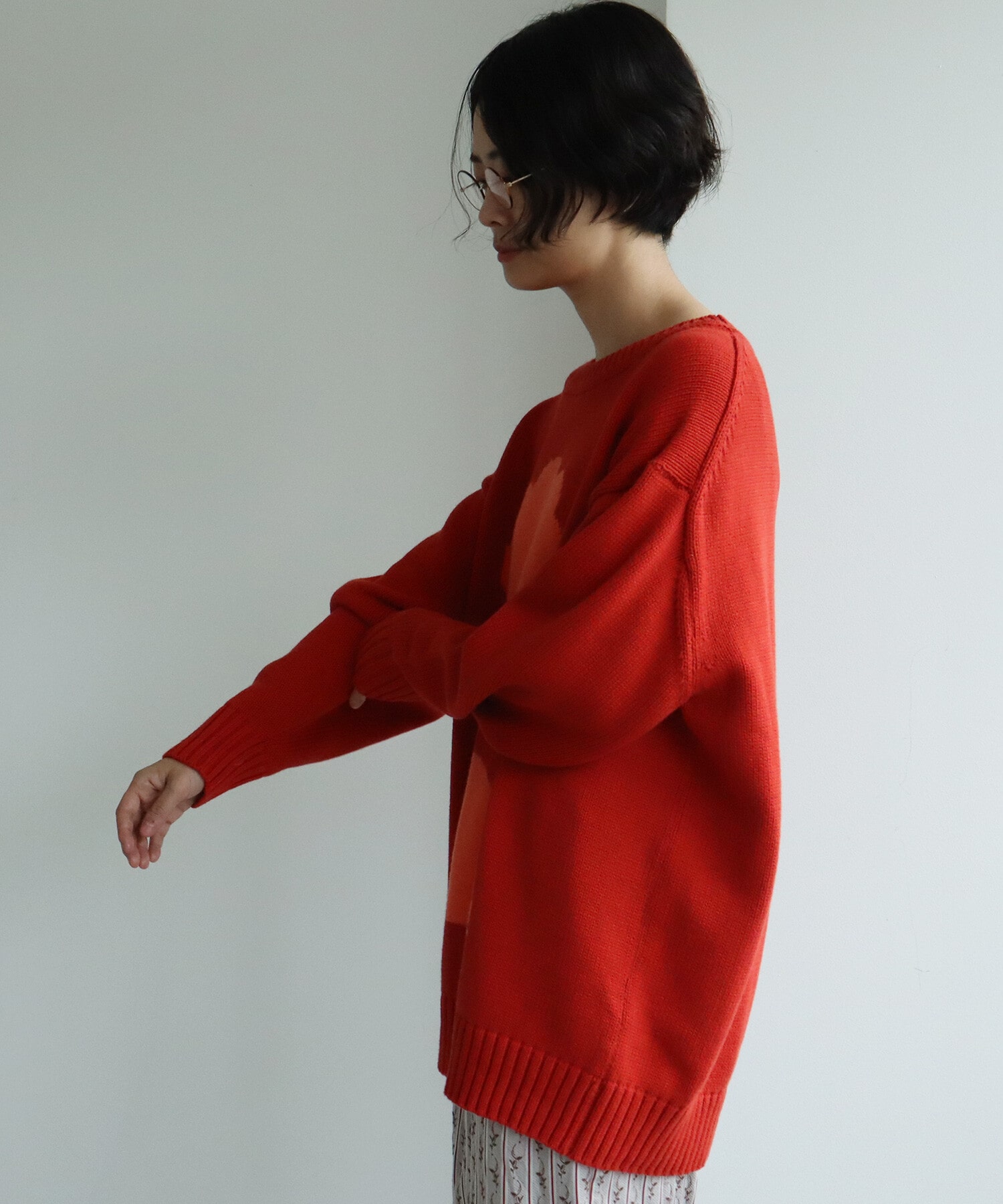AMBIDEX Store ○Intarsist knit 「・・・」プルオーバー(F クロ): yuni