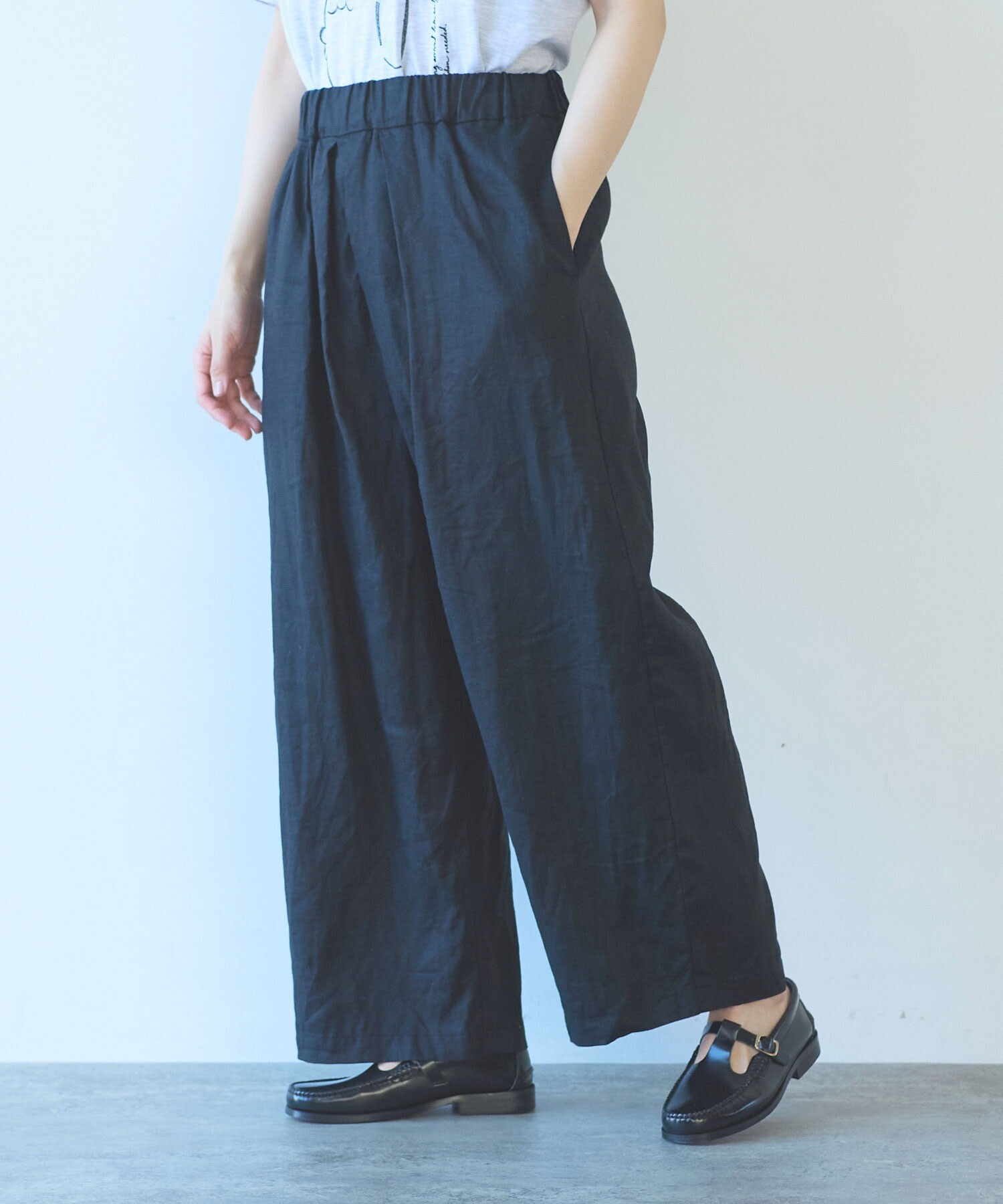 AMBIDEX Store 【予約販売】40/1 Linen easy gum tack パンツ(M