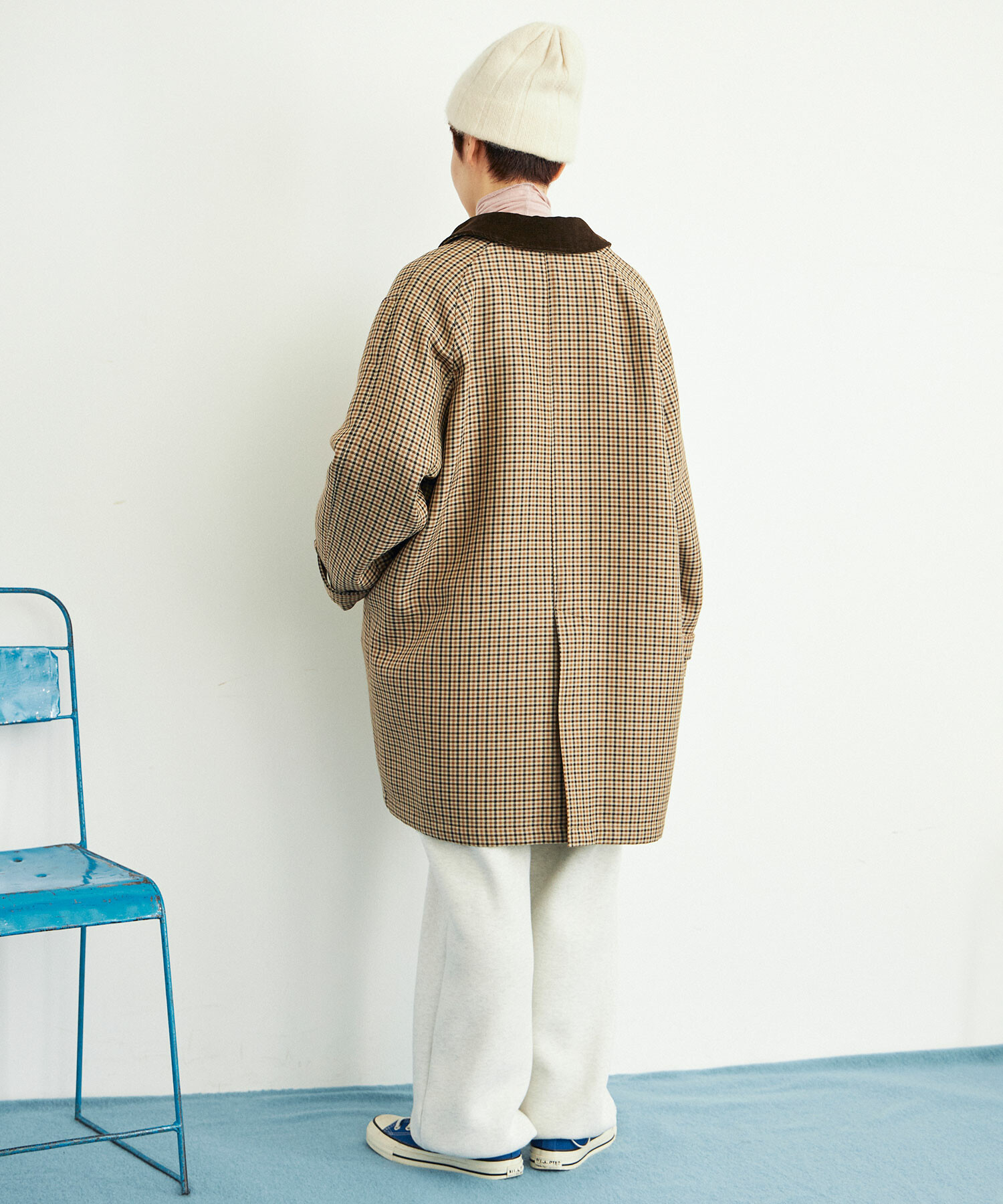 AMBIDEX Store gunclub check ステンカラーコート(F NAVY CHECK): buoybuoy