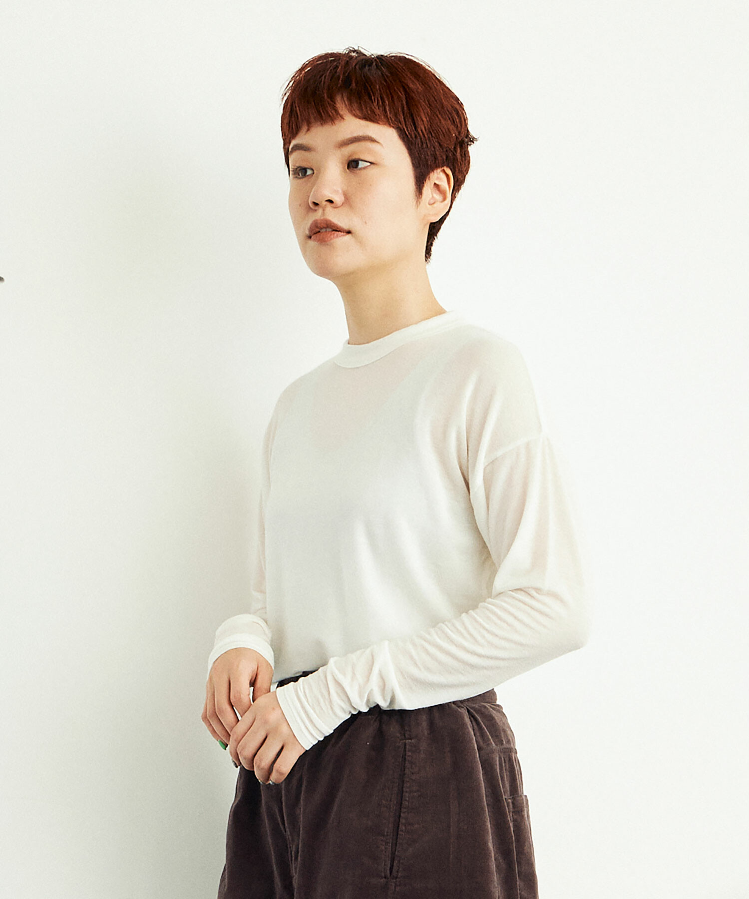 AMBIDEX Store ○リヨセルカシミア天竺 CREW プルオーバー(F