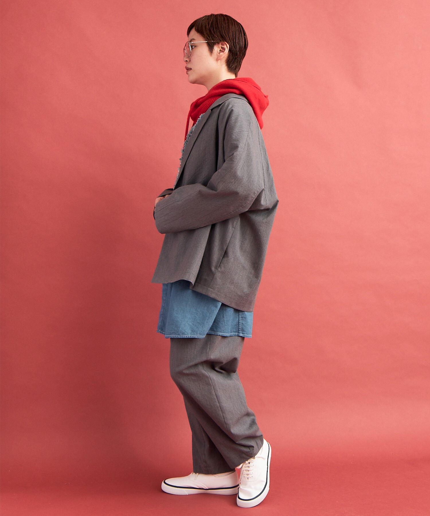 AMBIDEX Store △shrink T/W WOOL Wジャケット(F GREY): buoybuoy