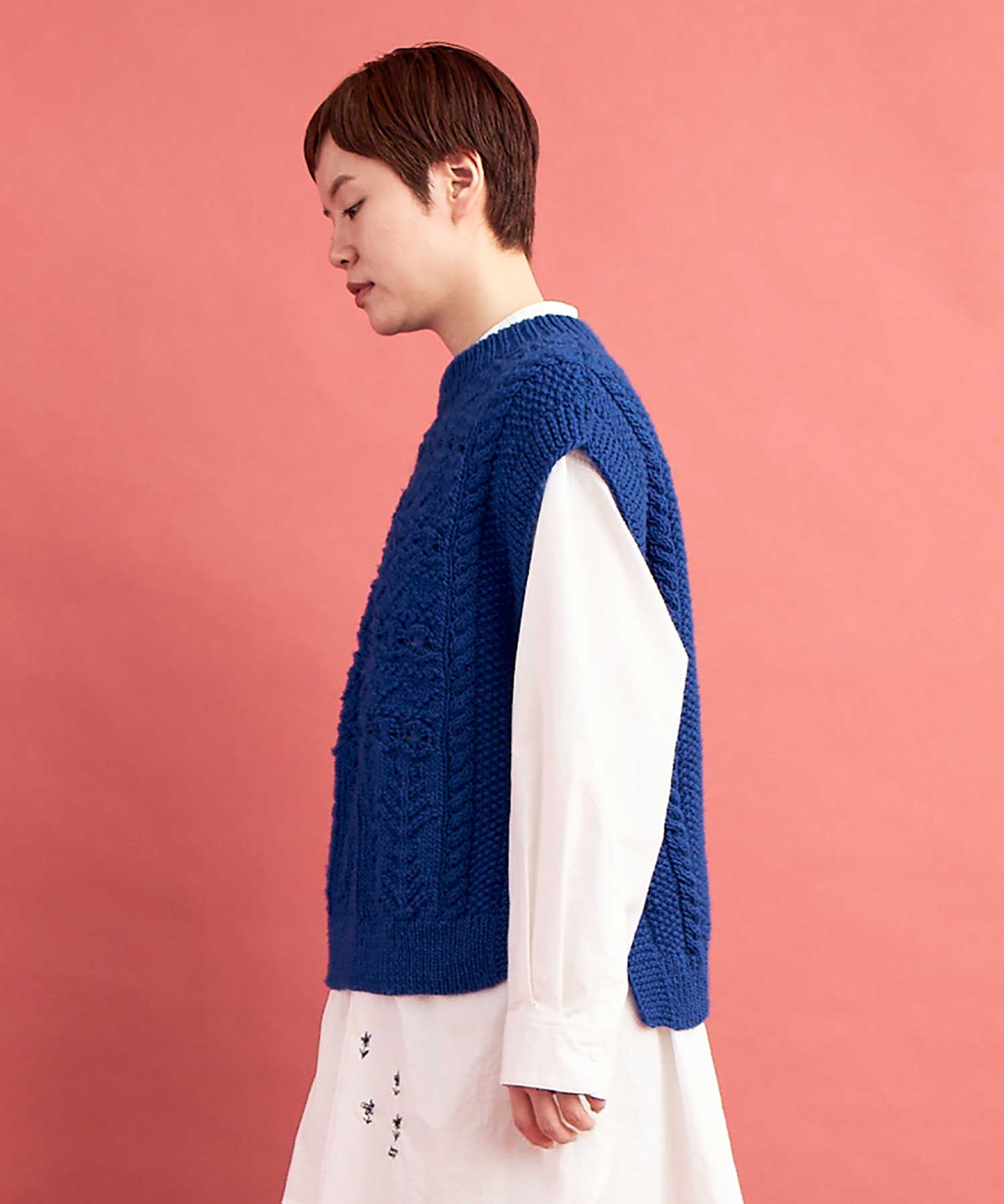 AMBIDEX Store ○PERU HANDKNIT ベスト(F LIGHT GREY): FLAT-cic