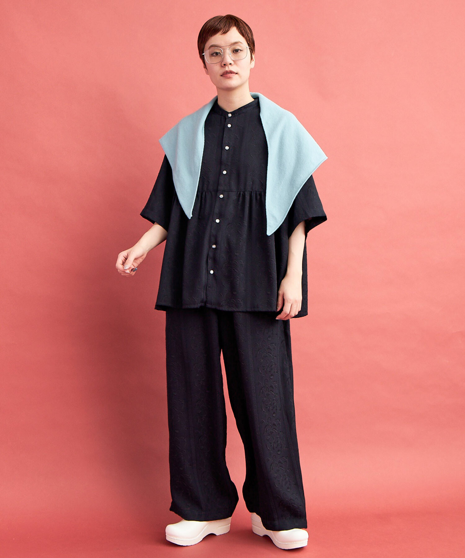専用ページ　着物のみ AMBIDEX Store ○botanical stripe パンツ(F NAVY): FLAT-cic-HATENA
