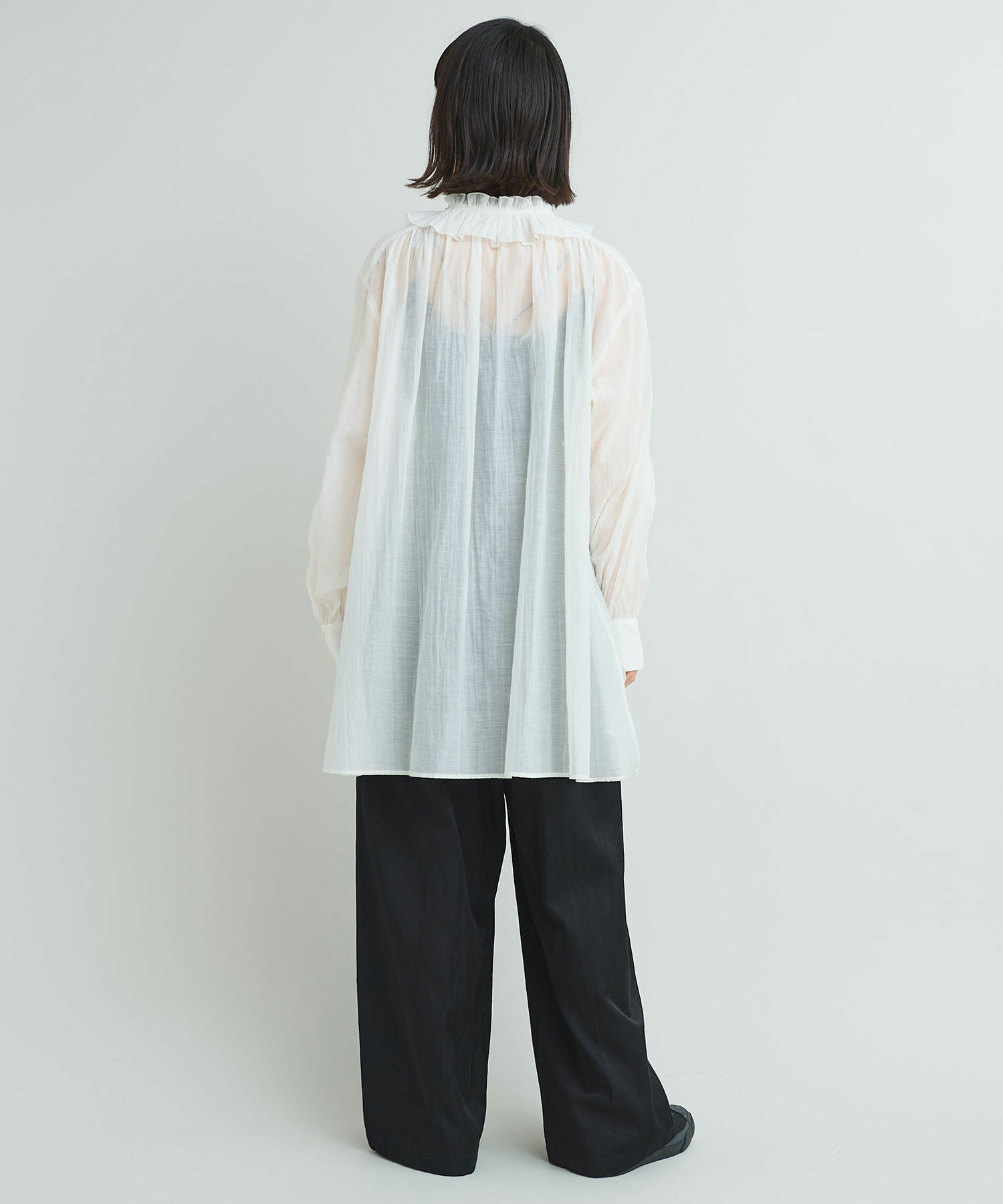 rubia&neel/長袖ブラウス/M/コットン/WHT/無地// 楽天市場】長袖シャツ レディース 春 秋 シャツ 長袖 襟付き 白