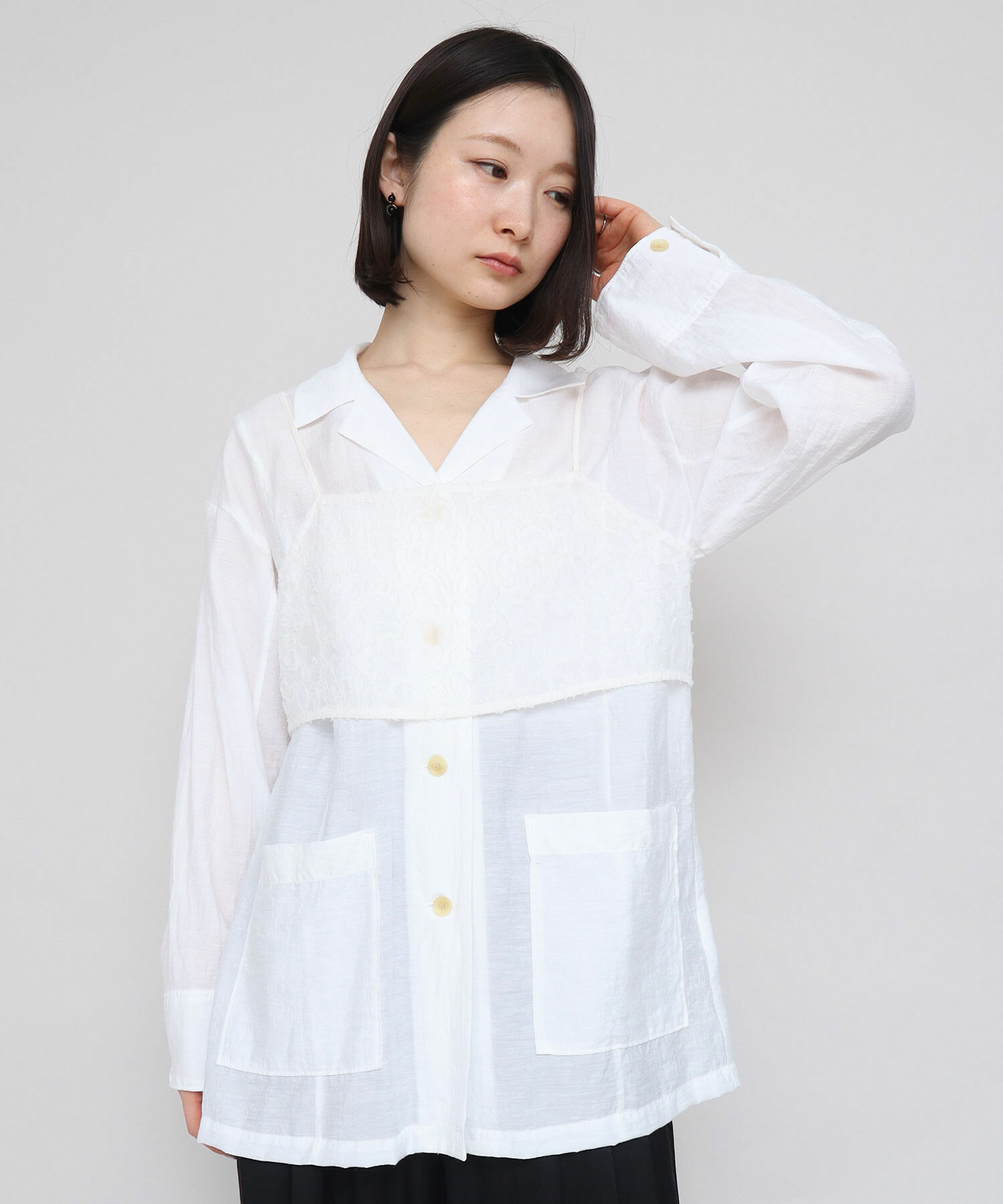 No Dress シルバー ビスチェ bmn19407l_smoked_grey_front.jpg