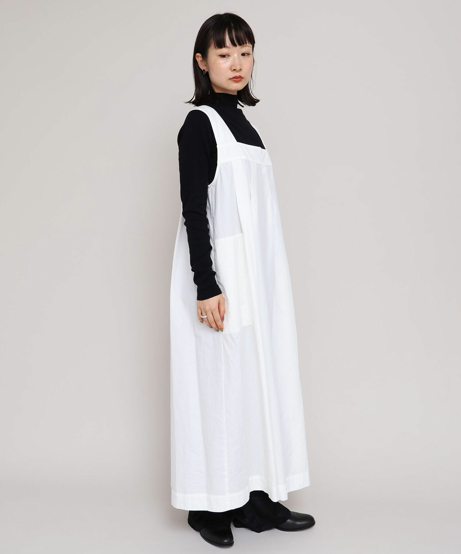 AMBIDEX Store 〇コールドマーセツイル タックワンピース(F クロ): iki