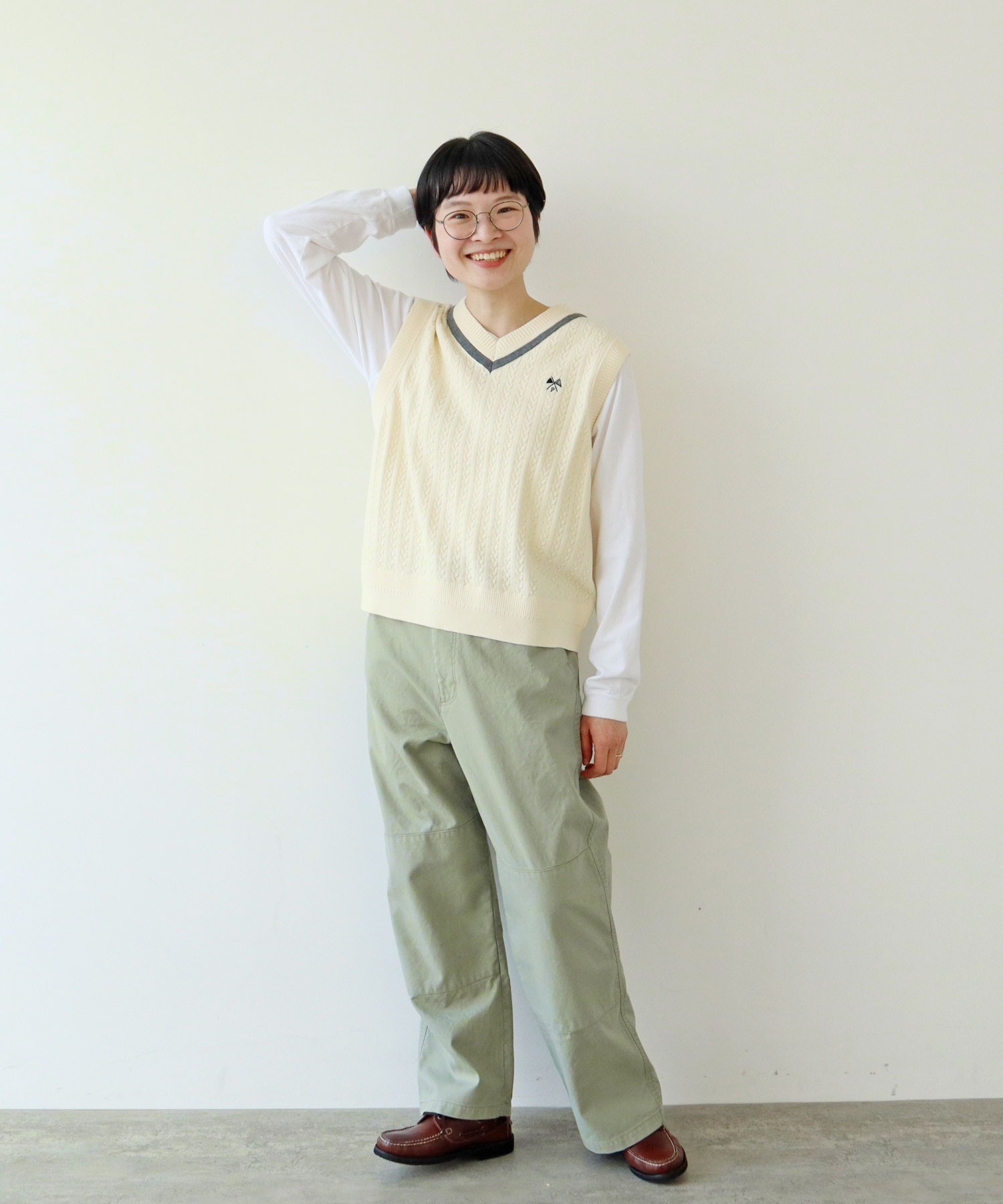 AMBIDEX Store ○ジャーマンダック ダブルニーパンツ(F ベージュ): PAR ICI