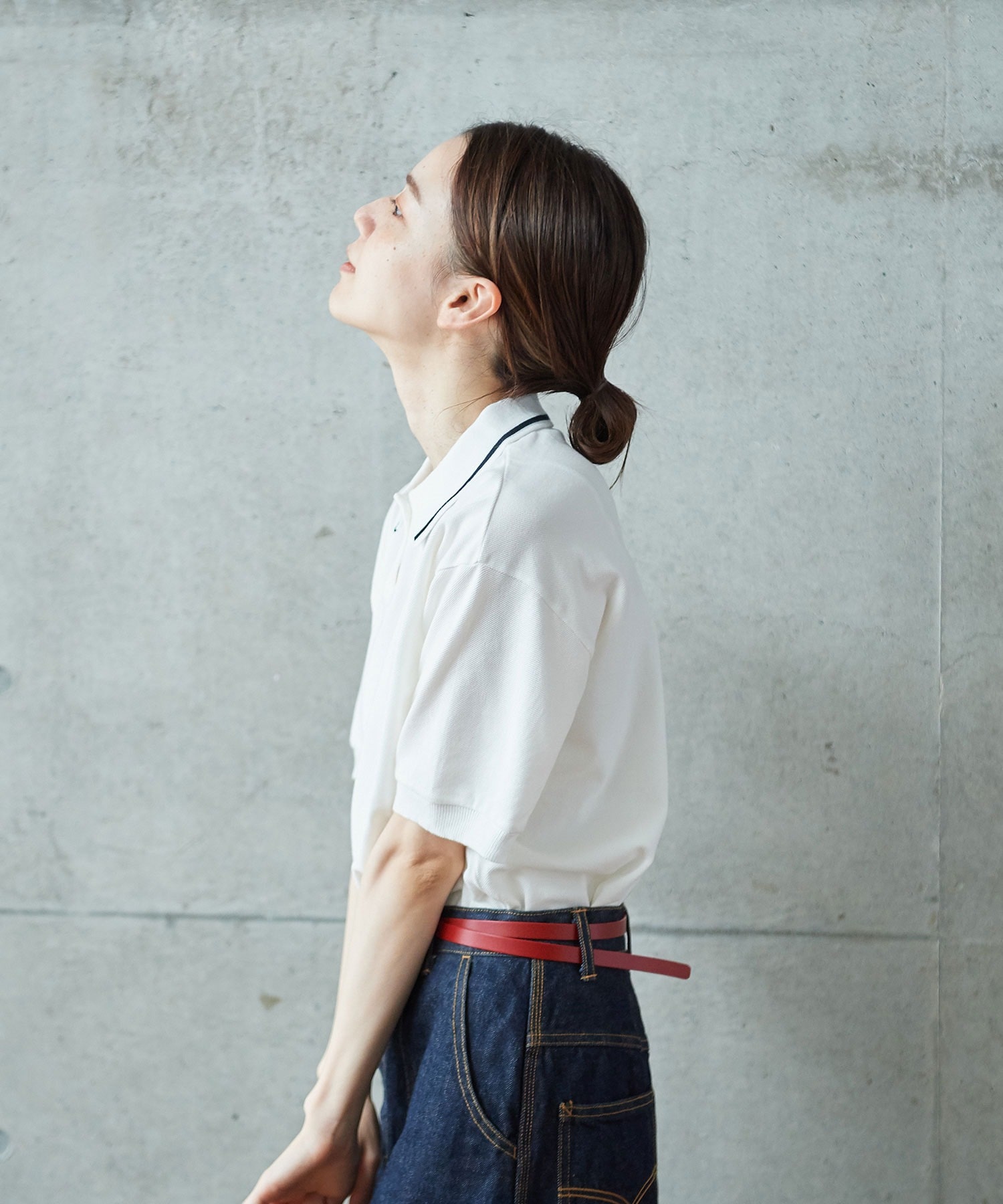 AMBIDEX Store △【WEB別注】カノコ配色ラインポロシャツ(F クロ): PAR ICI