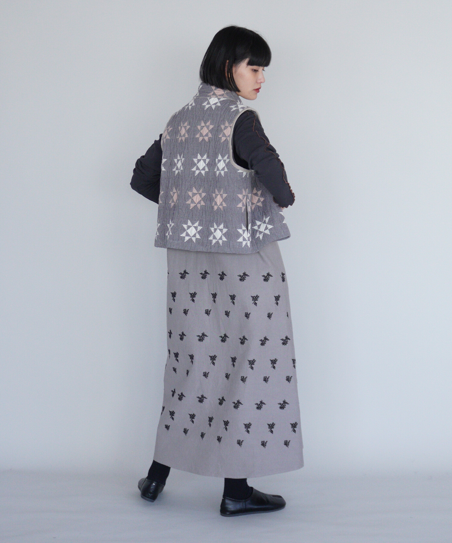 Lycoris.さま専用ページ AMBIDEX Store 〇金木犀 embroidery ジャンパースカート(F グレー