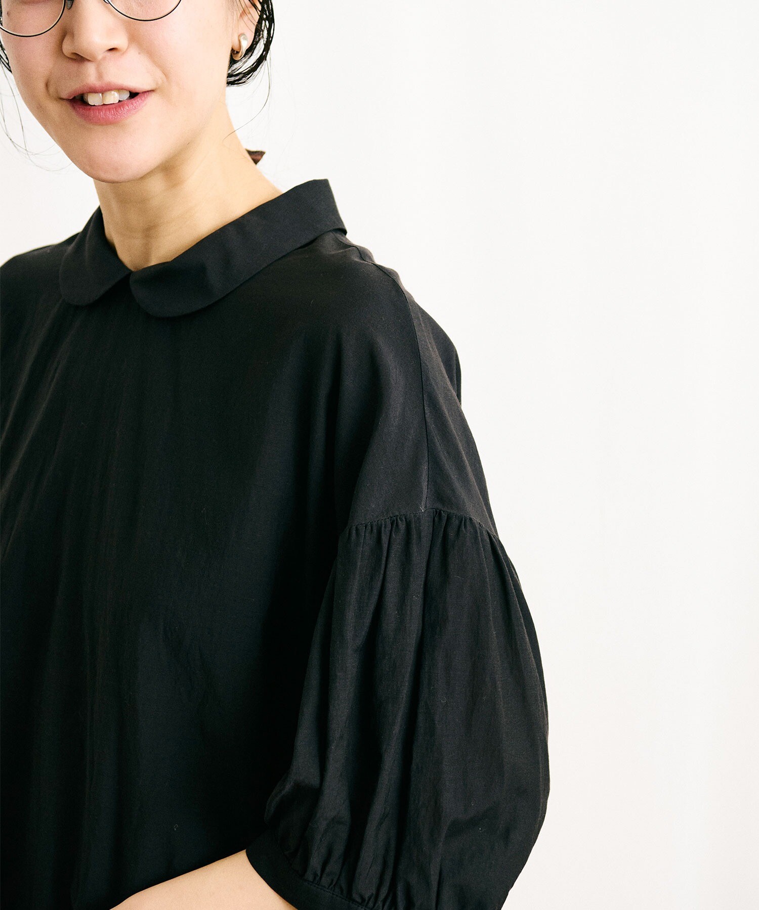 AMBIDEX Store 【予約販売】〇Cotton cupra washer Annie blouse