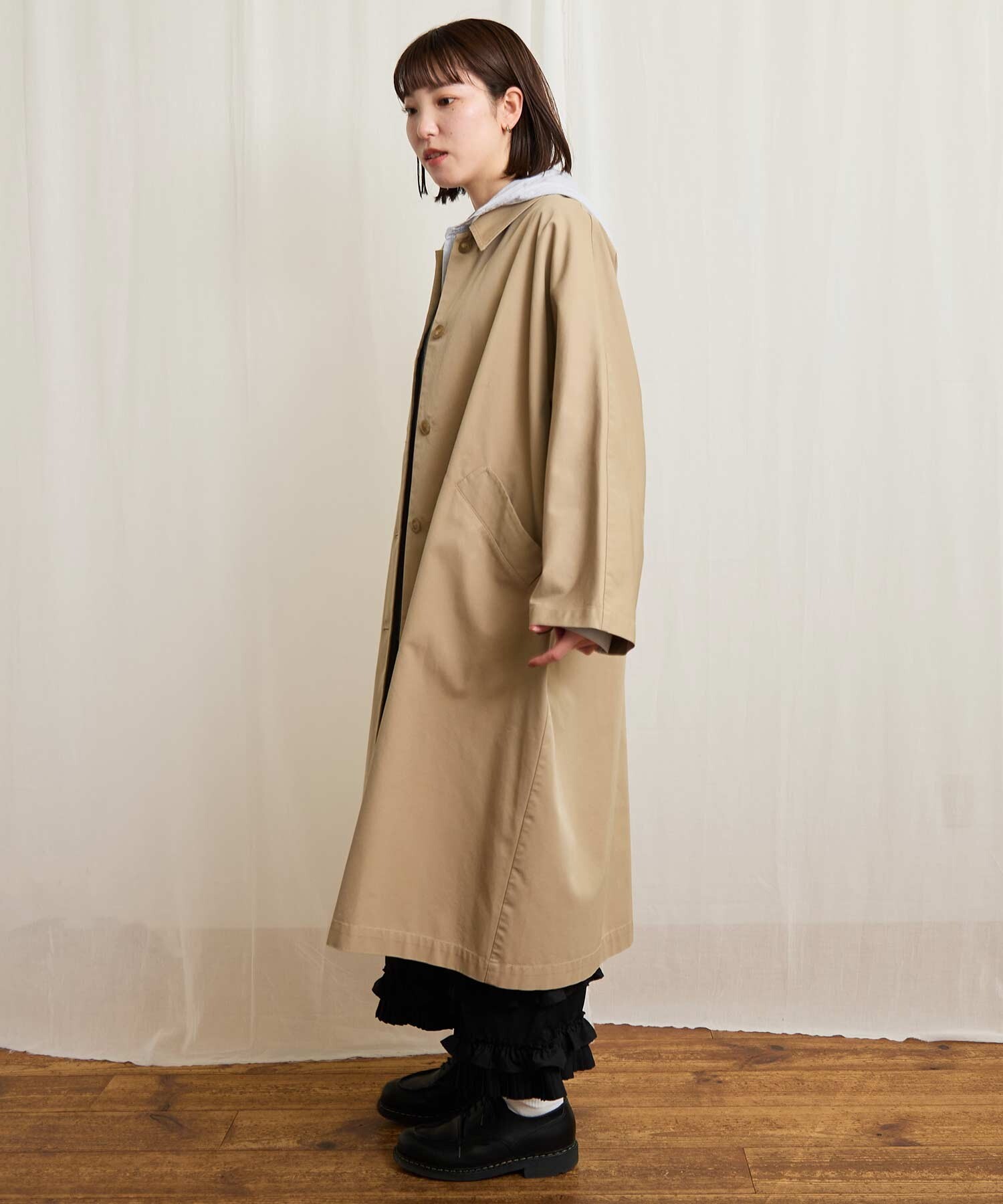 AMBIDEX Store Gabardine Phebe coat (F ベージュ): l'atelier du savon