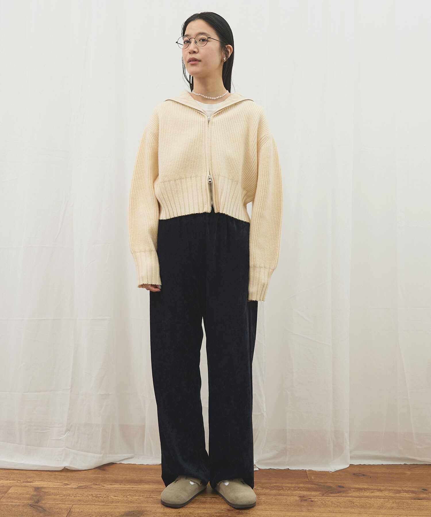 AMBIDEX Store 〇AIR WOOL zip cardigan(F コゲチャ): l'atelier du savon