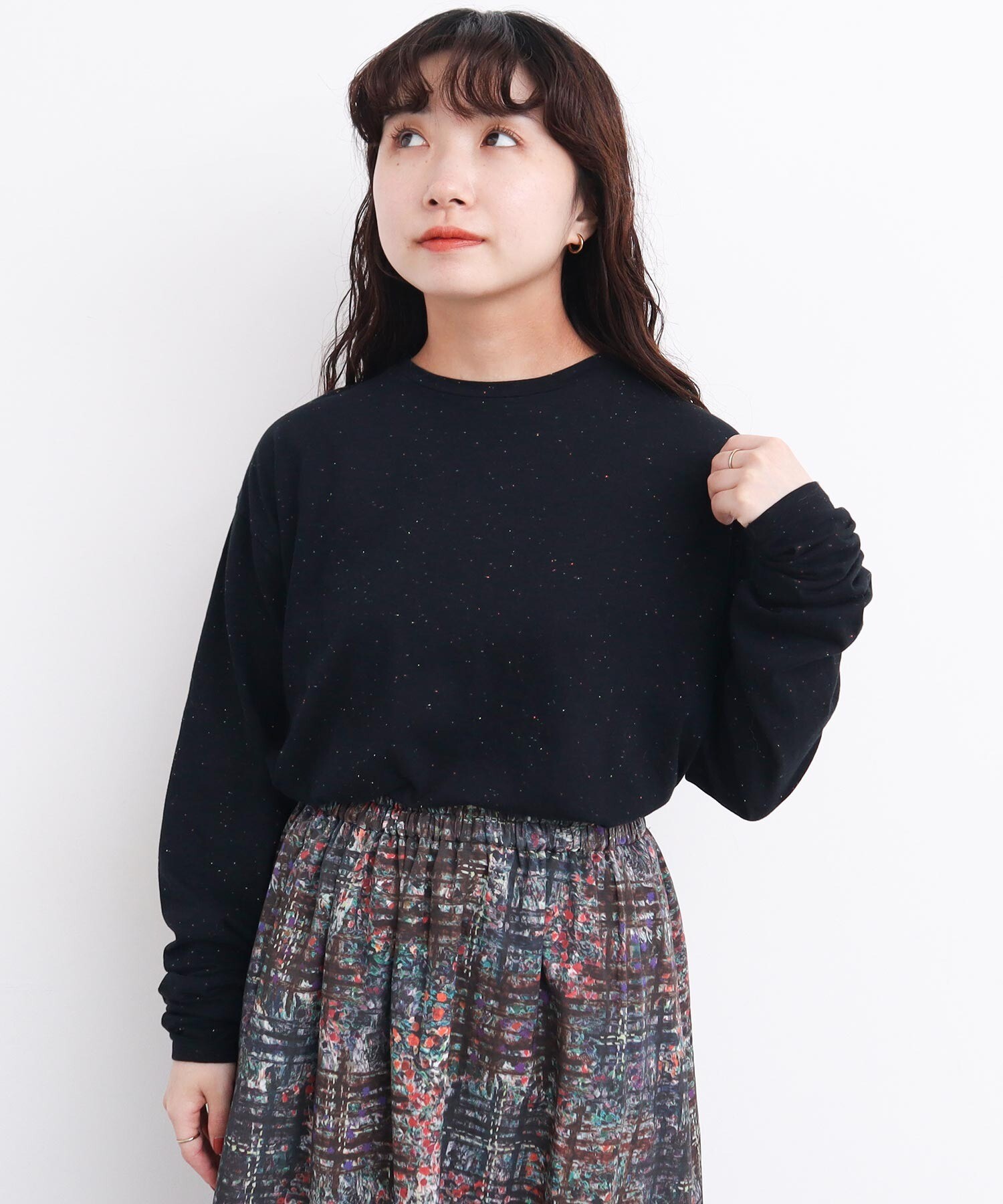 新品タグ付き✨CABaN universel Tシャツ リネン　ライトブルー セール】 《5color》UV ワンポイント刺繍デザインTシャツ【接触