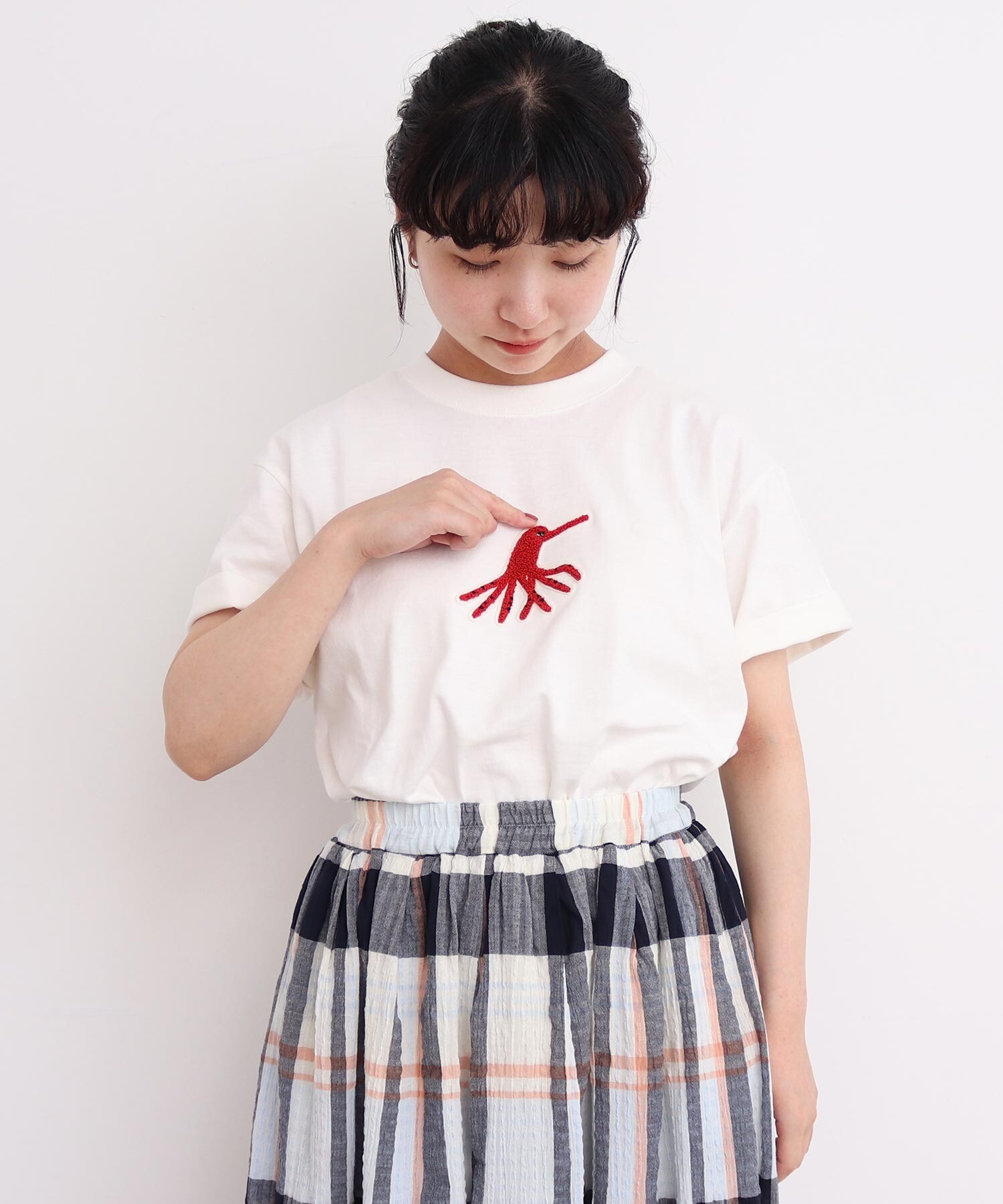 AMBIDEX Store 海の生物 さがら刺繍Tシャツ(F シロ): l'atelier