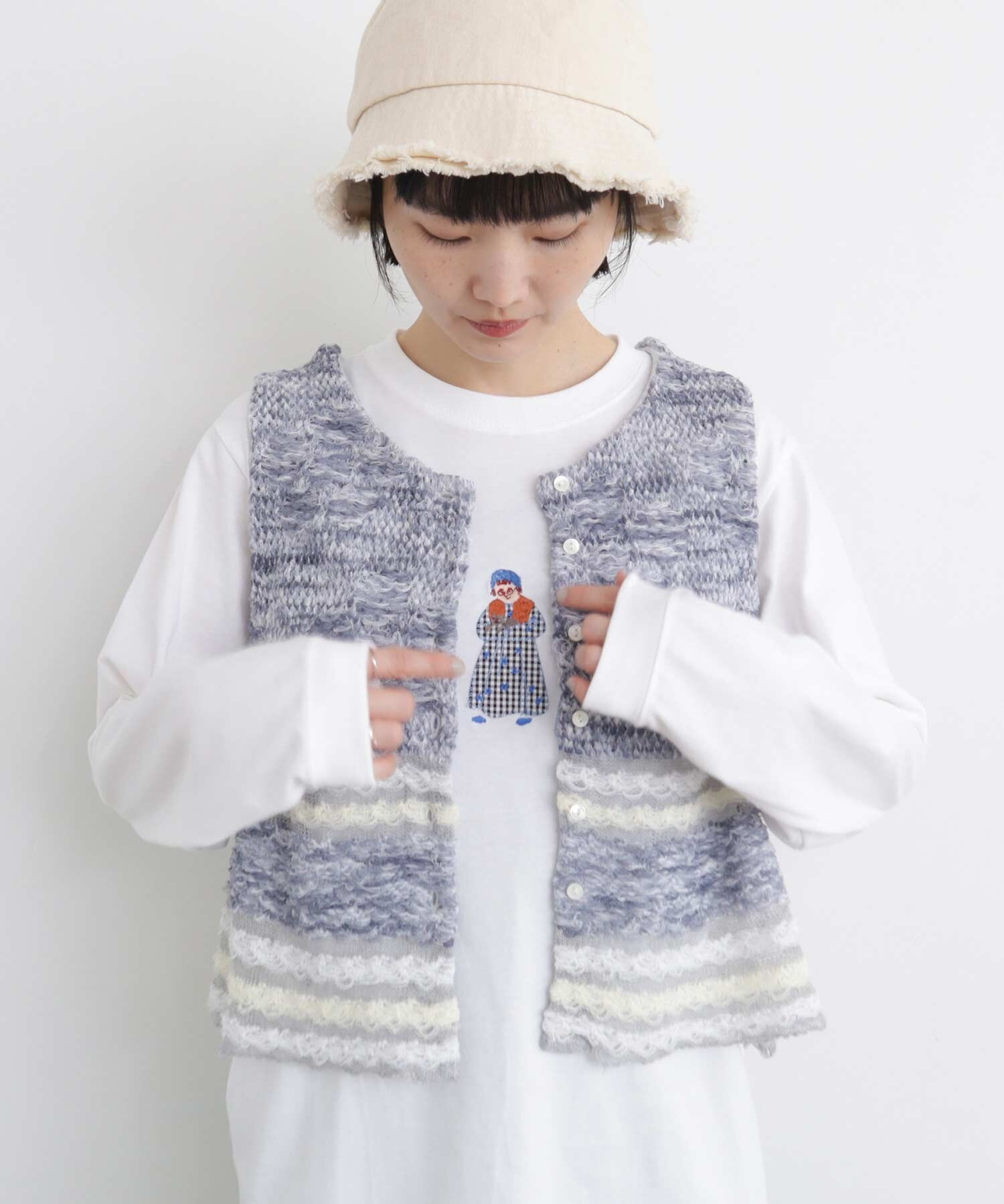 【美品】ユルタオ ◡̈ ベスト　リネン混 7301KN001242S08.jpg