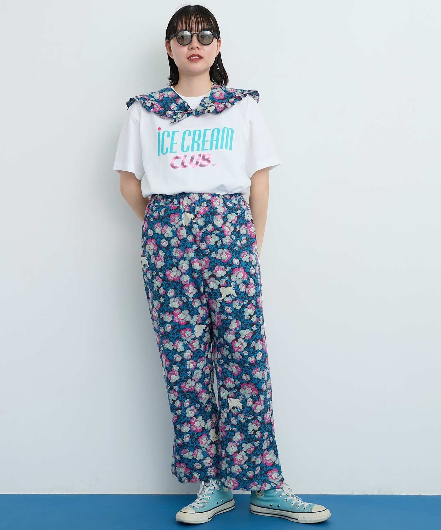 AMBIDEX Store Arctic Flower フリルスカーフ(F