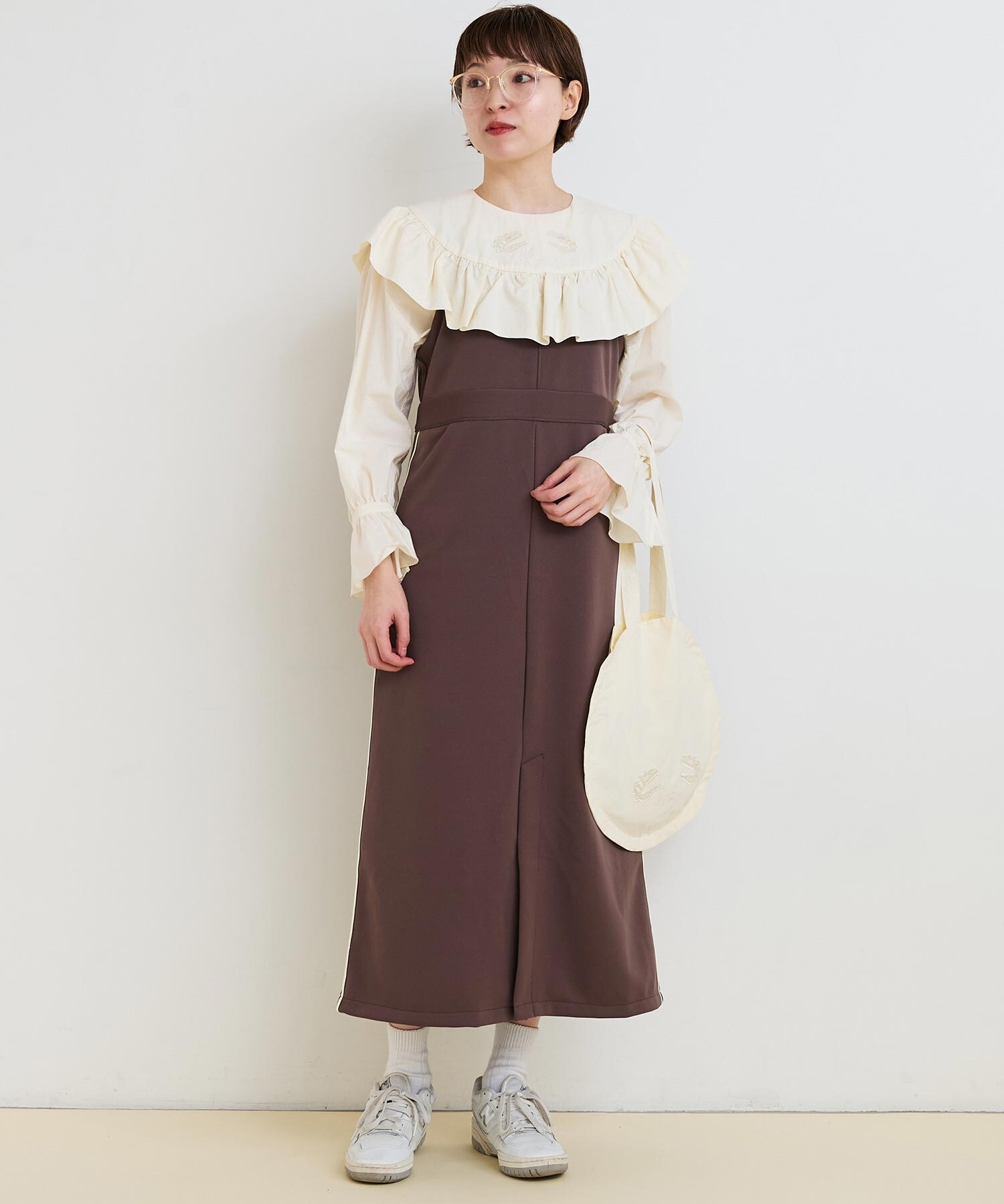 AMBIDEX Store ○○LINE Jersey ジャンパースカート(F チャ): l
