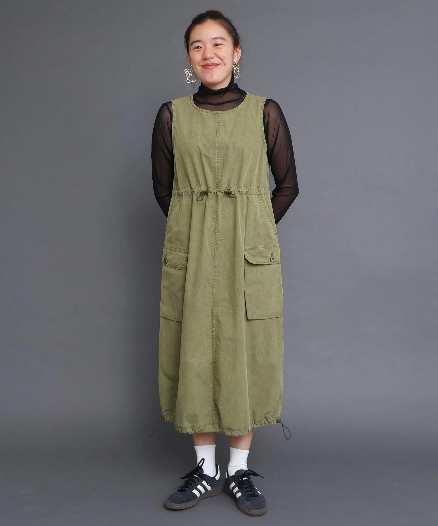 AMBIDEX Store 【予約販売】〇CHEMICAL WASH ギャザーワンピース (F