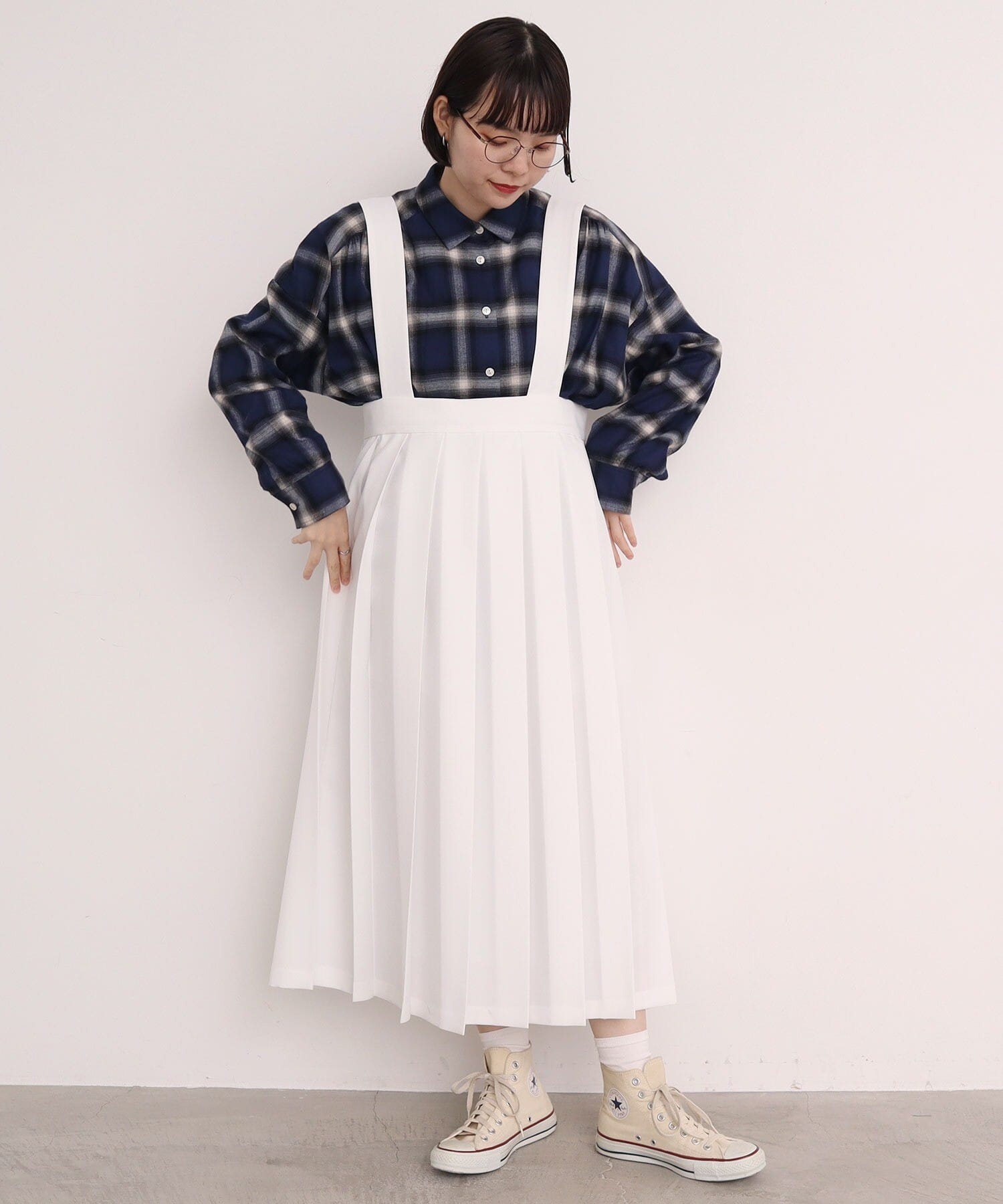 AMBIDEX Store △○OJO suspender pleats skirt(F クロ): l'atelier du