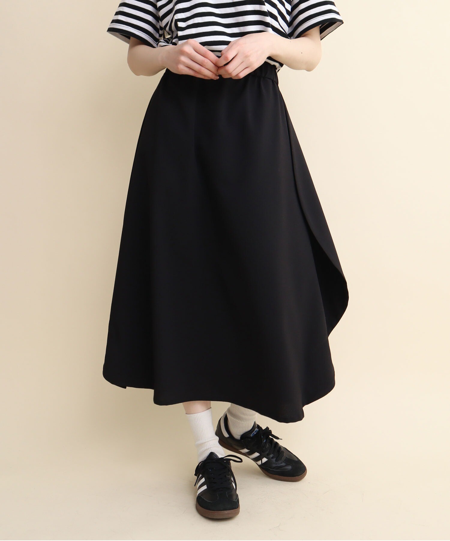 AMBIDEX Store 【予約販売】△○BLACK full moon skirt(F クロ): l 