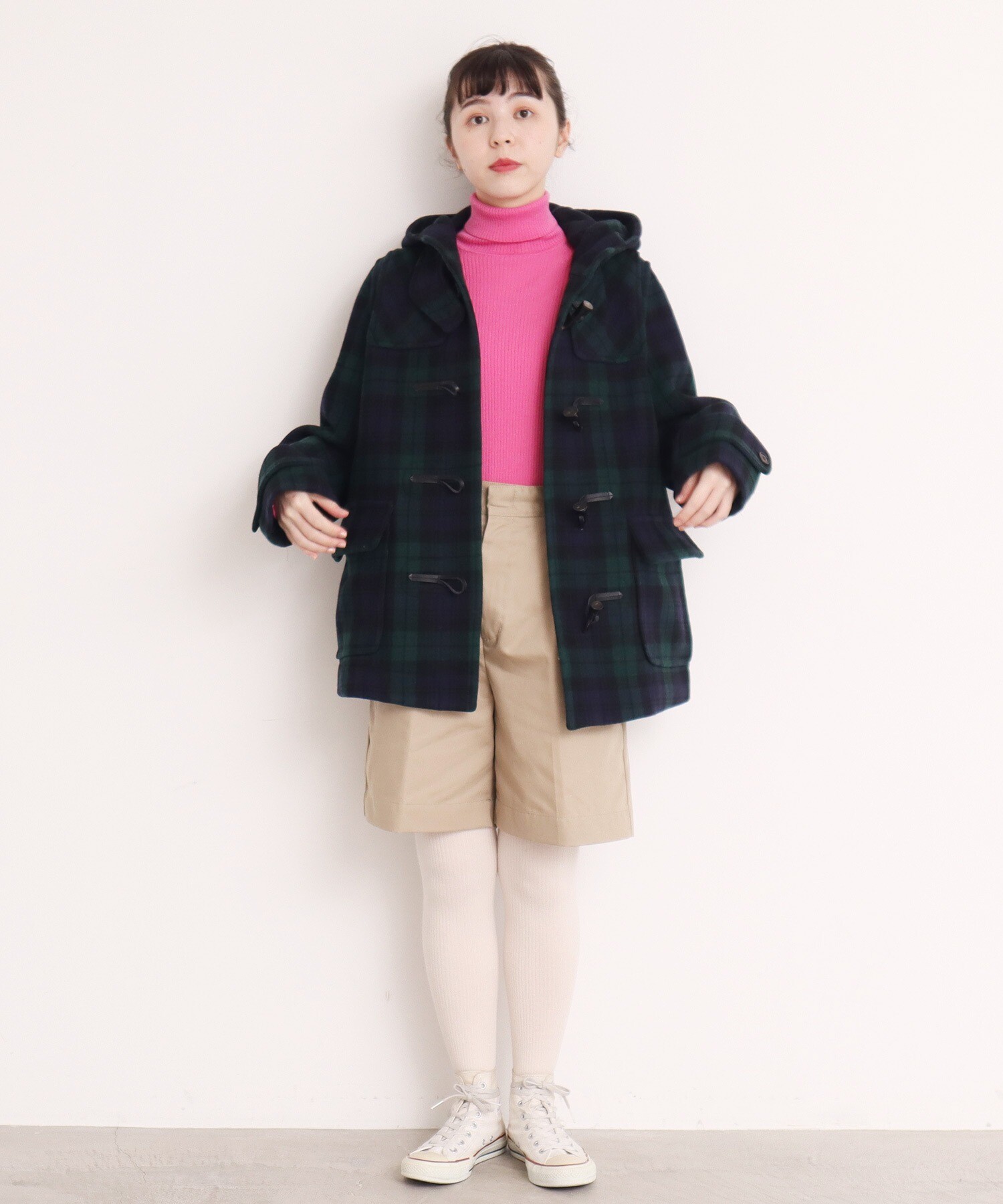 AMBIDEX Store △○綾メルトンWフェイスショートダッフルコート(F マルチ99): Dot and Stripes CHILD WOMAN