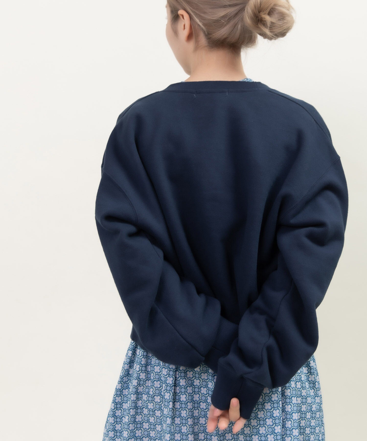 BONBONプリントスウェット リメイクはおりカーディガン