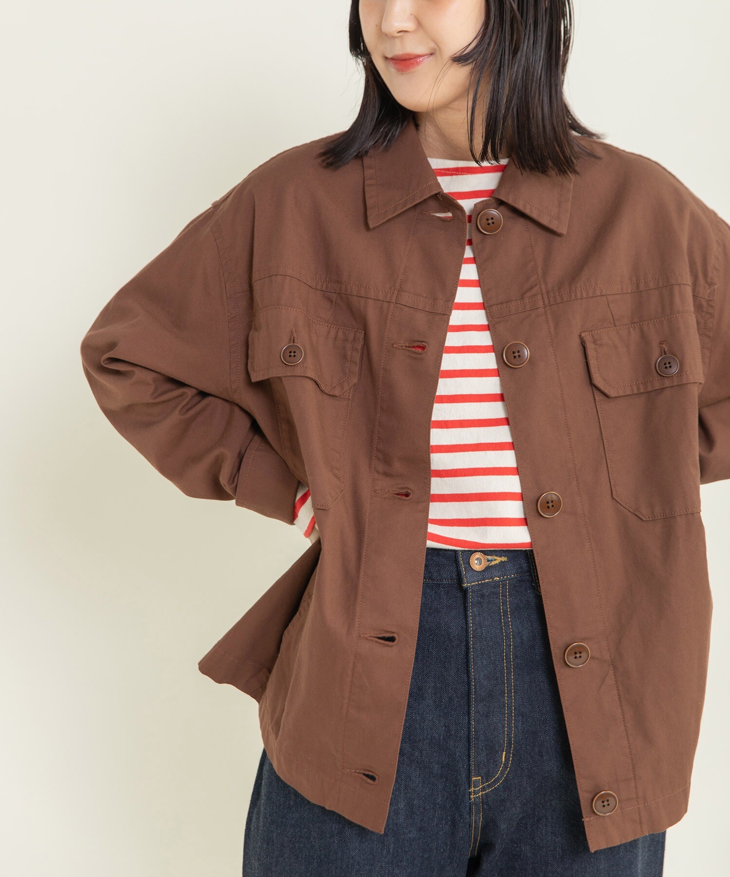 AMBIDEX Store ○オックス カバーオールジャケット(F チャ): CHILD WOMAN