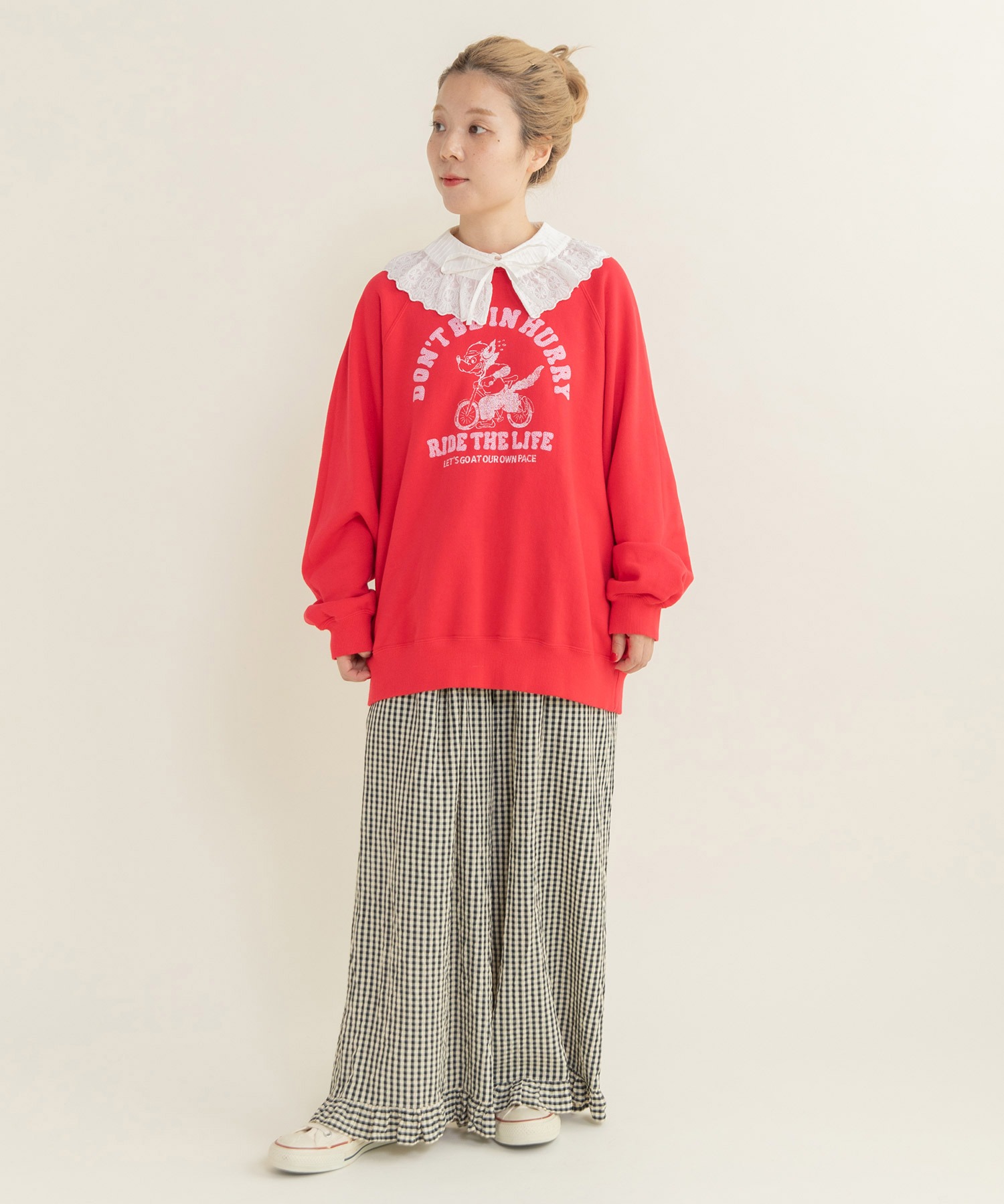 【新品タグ付】カリテ ストレスフリー&美脚効果◎ツインドットイージーパンツ かぐれ - 新品タグ付◉ かぐれ リネンプリントイージーパンツ
