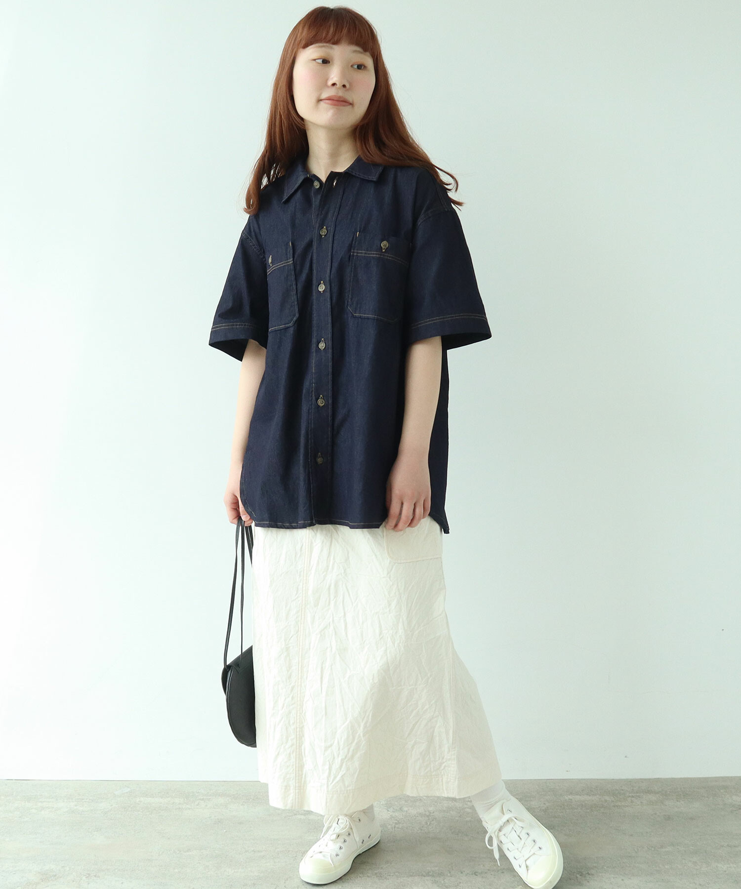 AMBIDEX Store 〇 5.5oz denim オーバーシャツ(F インディゴ