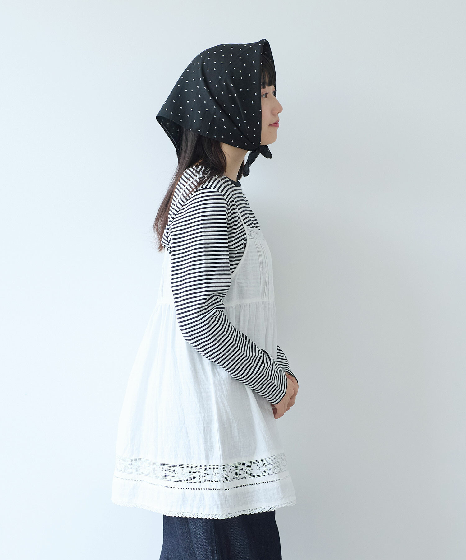 AMBIDEX Store 〇 コットン / リネン lace×pin tuck キャミブラウス(F