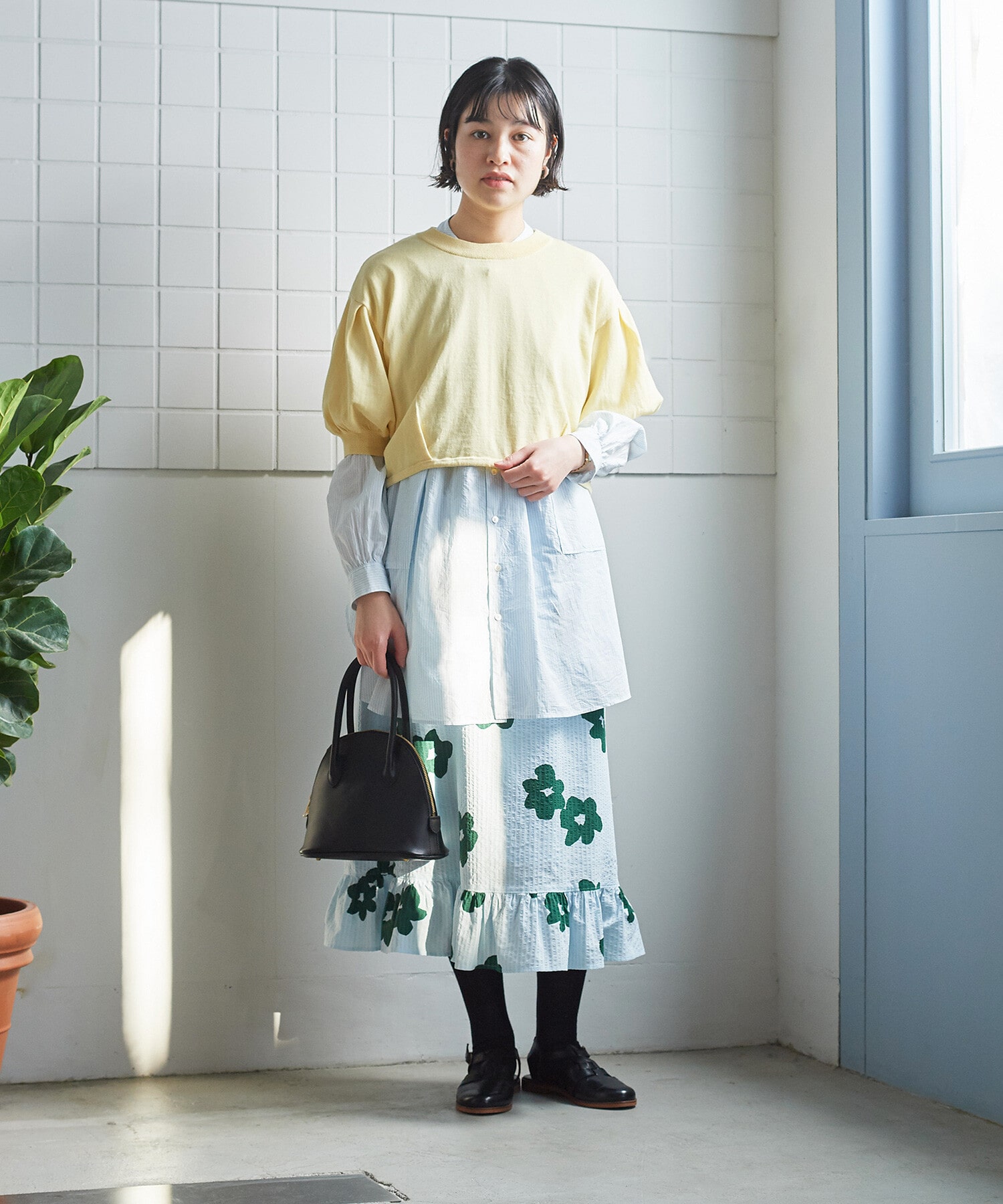 名作 新品 ビュルデサボン bulle de savon シャツ ブラウス 長袖 F