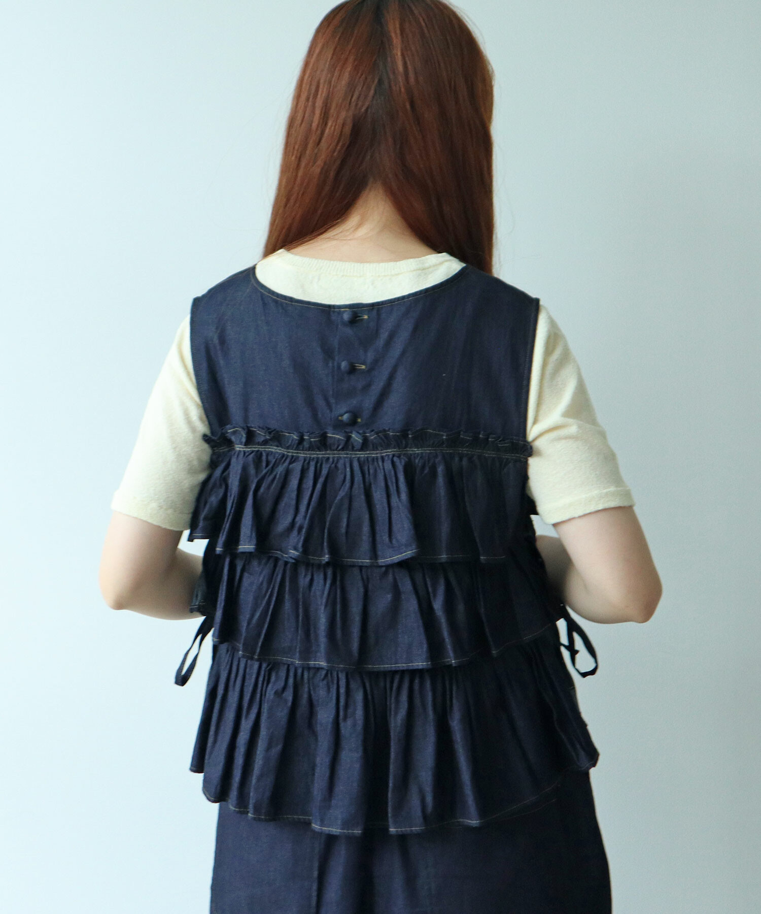 新品　BLUCO ダークインディゴ ベスト F 全2色【RED TAiL/レッドテイル】「Cross Denim Vest”5th”/クロス