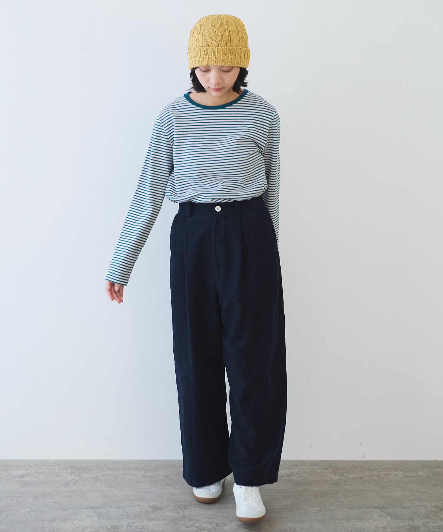 AMBIDEX Store △vintage border Tシャツ(F オレンジ×アオ): bulle de