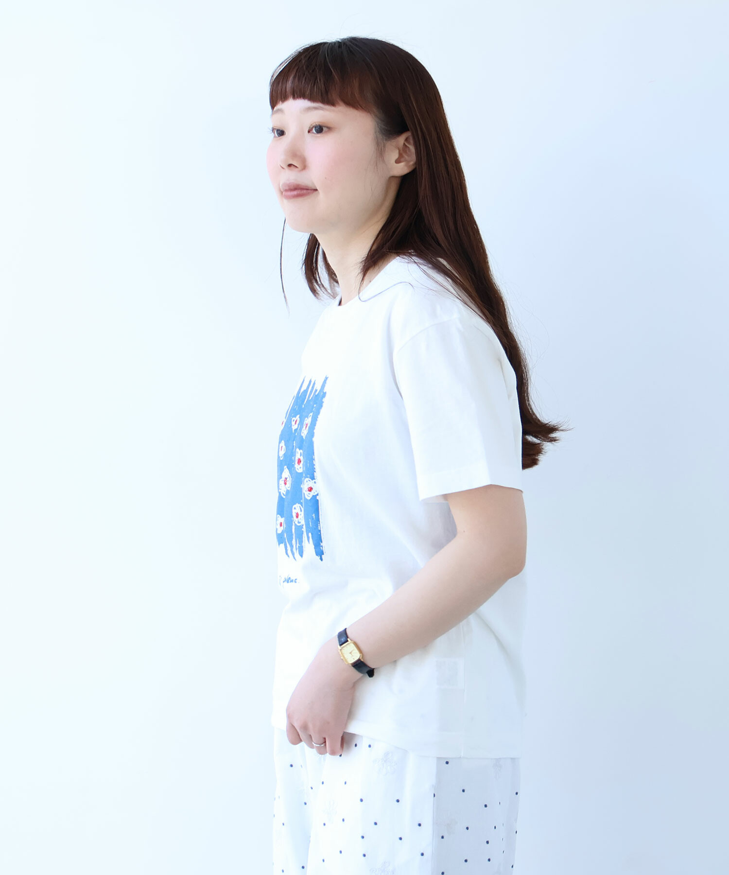 おはなさん専用商品 AMBIDEX Store ○ おはなのラバープリント Tシャツ(F シロ): bulle de