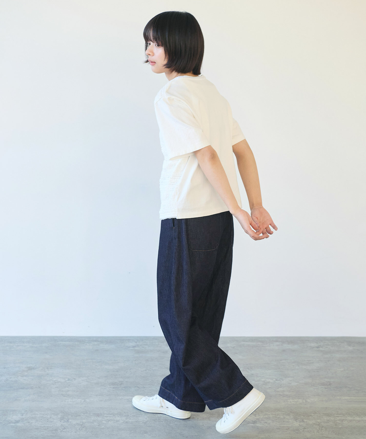 AMBIDEX Store △〇 tiered lace Tシャツ(F クロ): bulle de savon